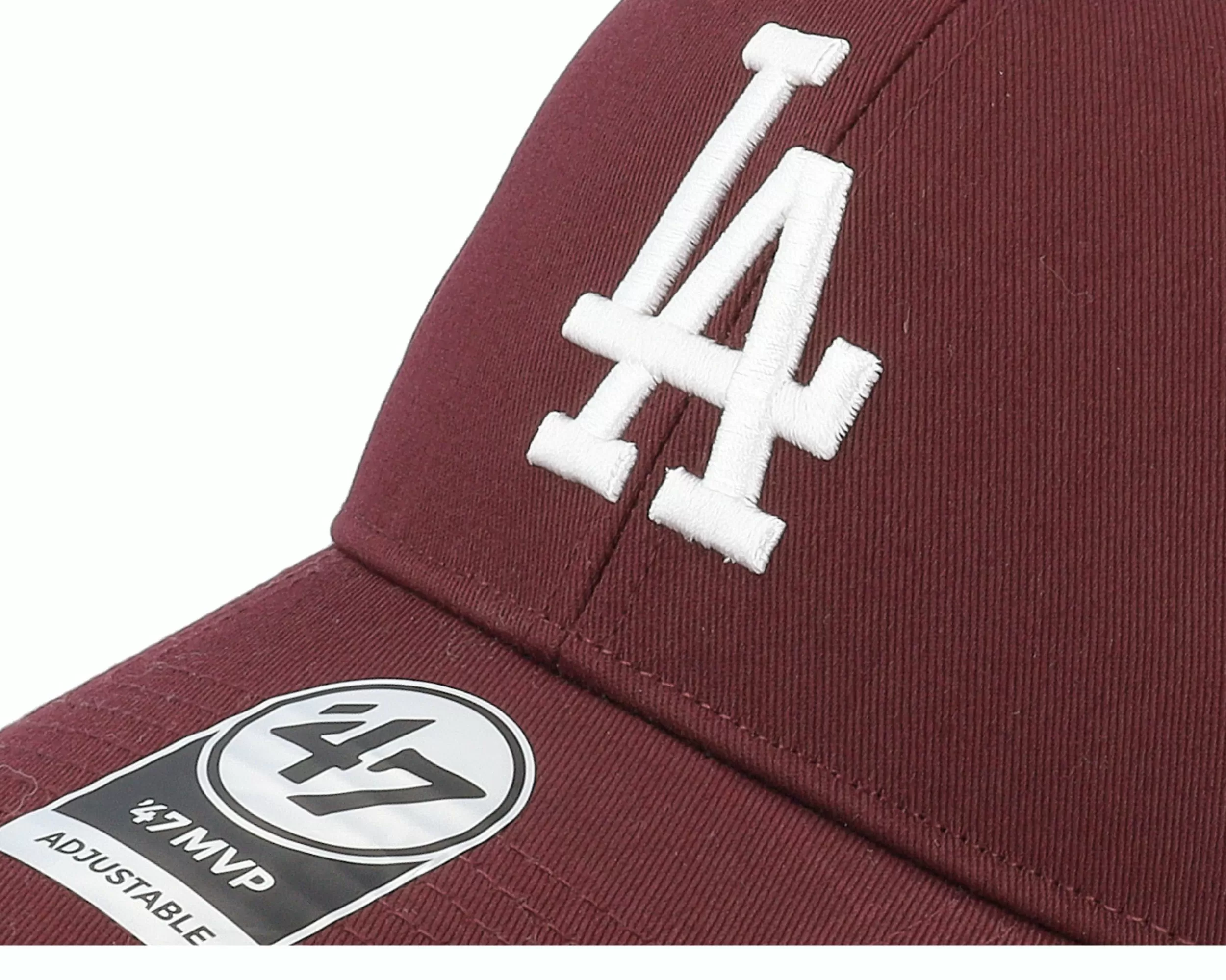 47 Brand Los Angeles Dodgers Mlb Raised Basic Mvp Dark Maroon Adjustable - -Unisex Adjustable