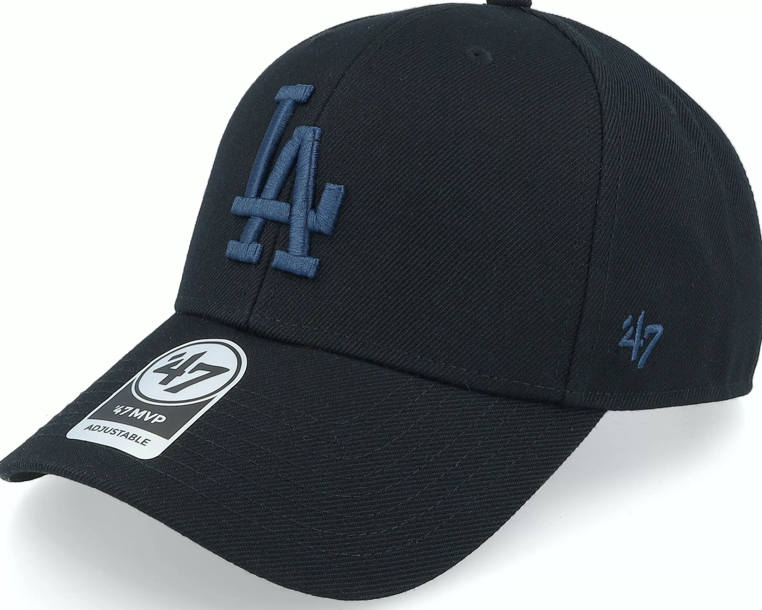 47 Brand Los Angeles Dodgers Mvp Black Adjustable - -Unisex Adjustable