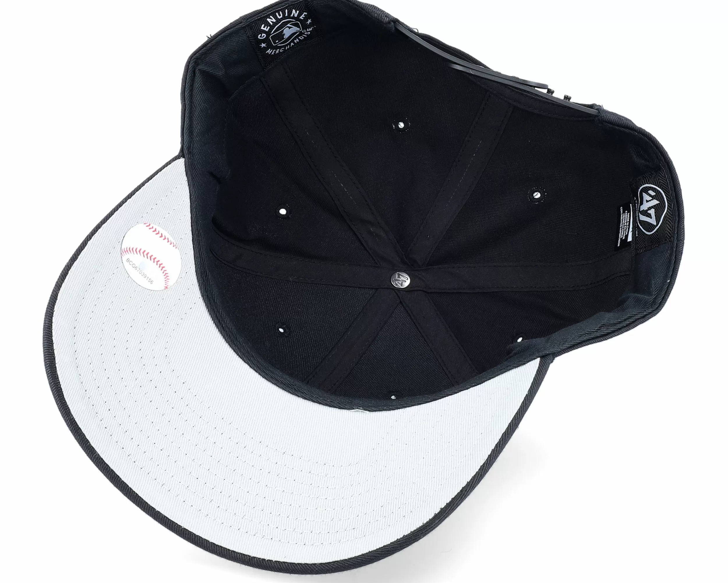 47 Brand Los Angeles Dodgers Raised Basic Mvp Black/White Adjustable - -Unisex Adjustable