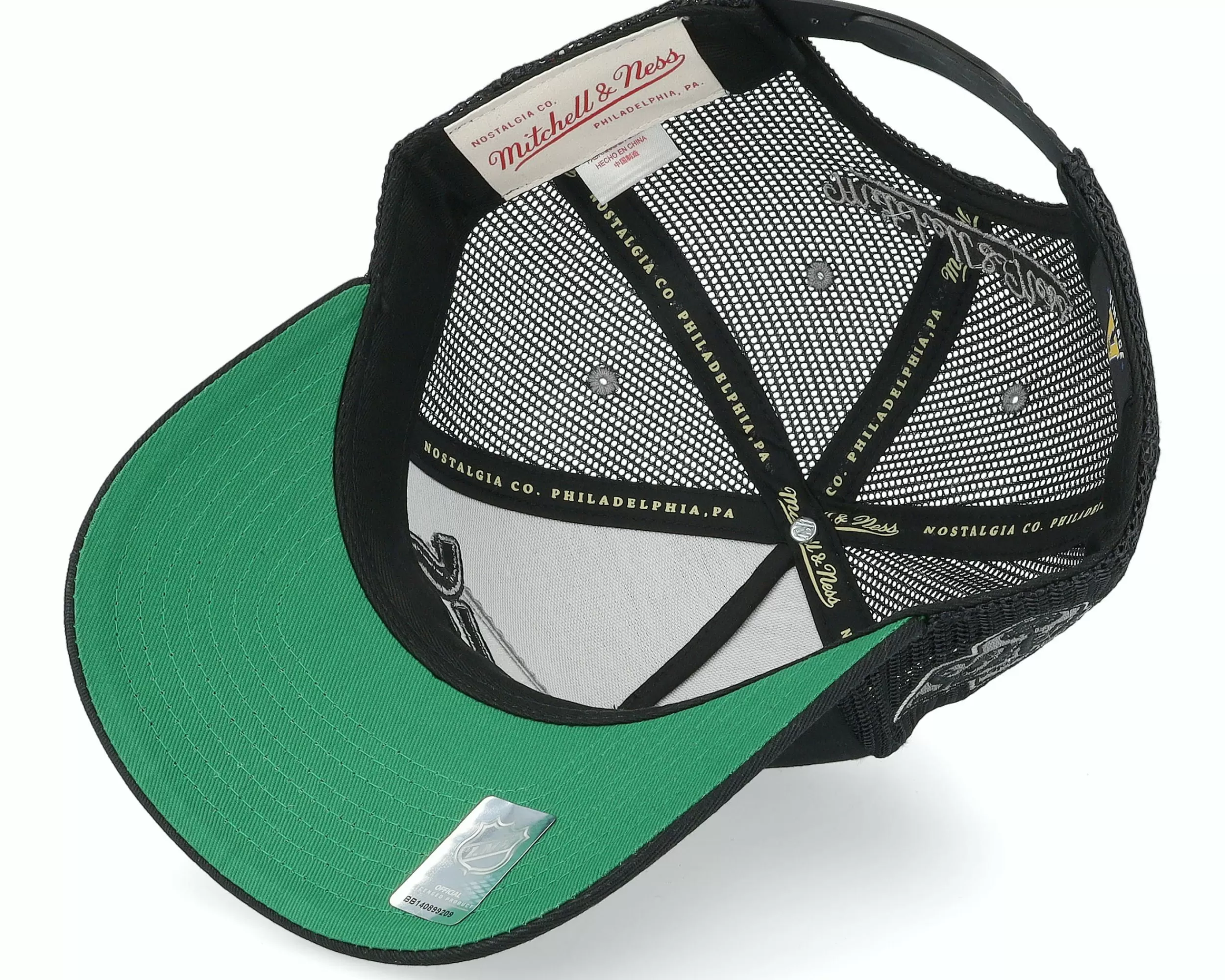Mitchell & Ness Los Angeles Kings Team Seal Vintage Black Trucker - -Unisex Trucker