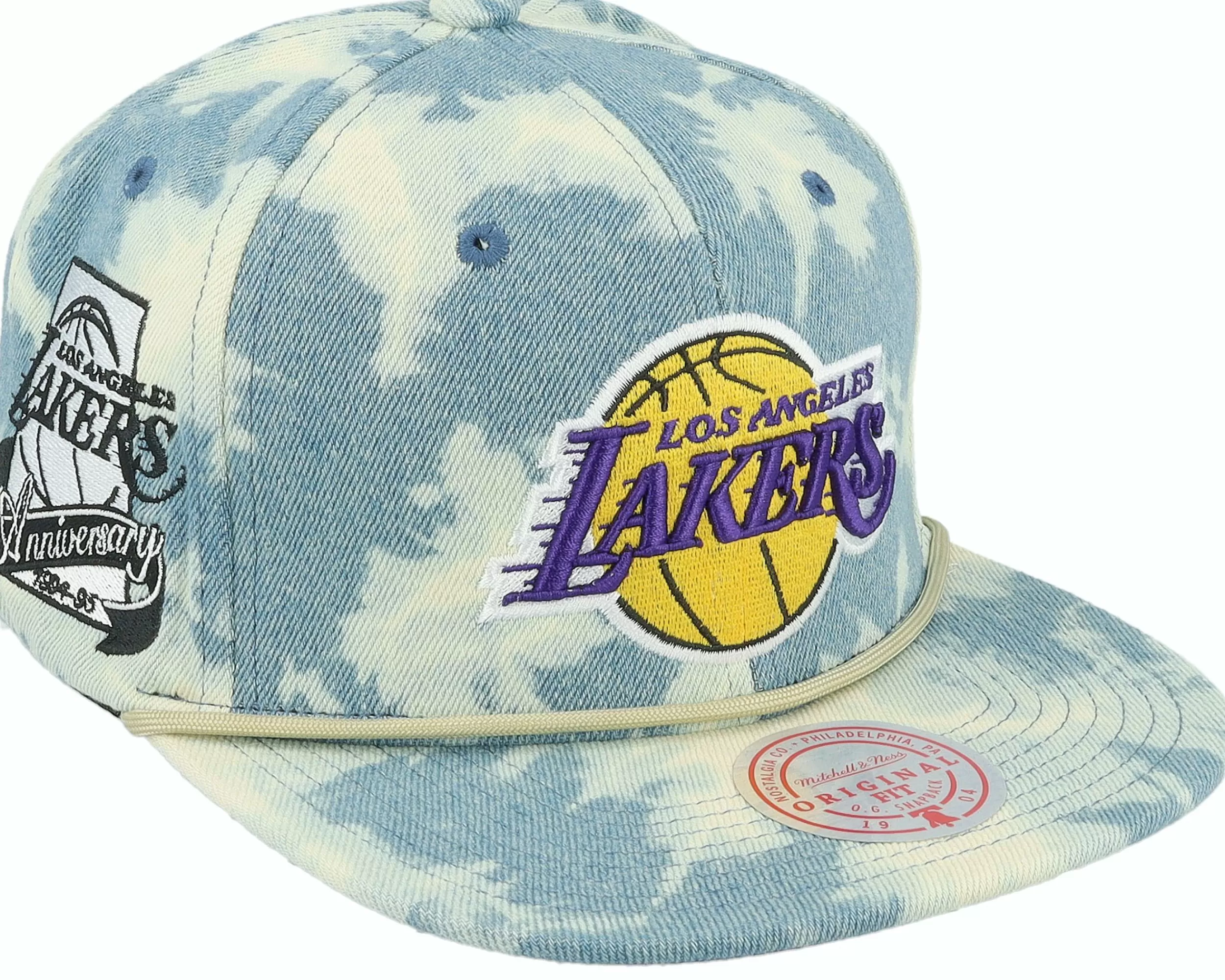 Mitchell & Ness Los Angeles Lakers Acid Wash Blue Snapback - -Unisex Snapback