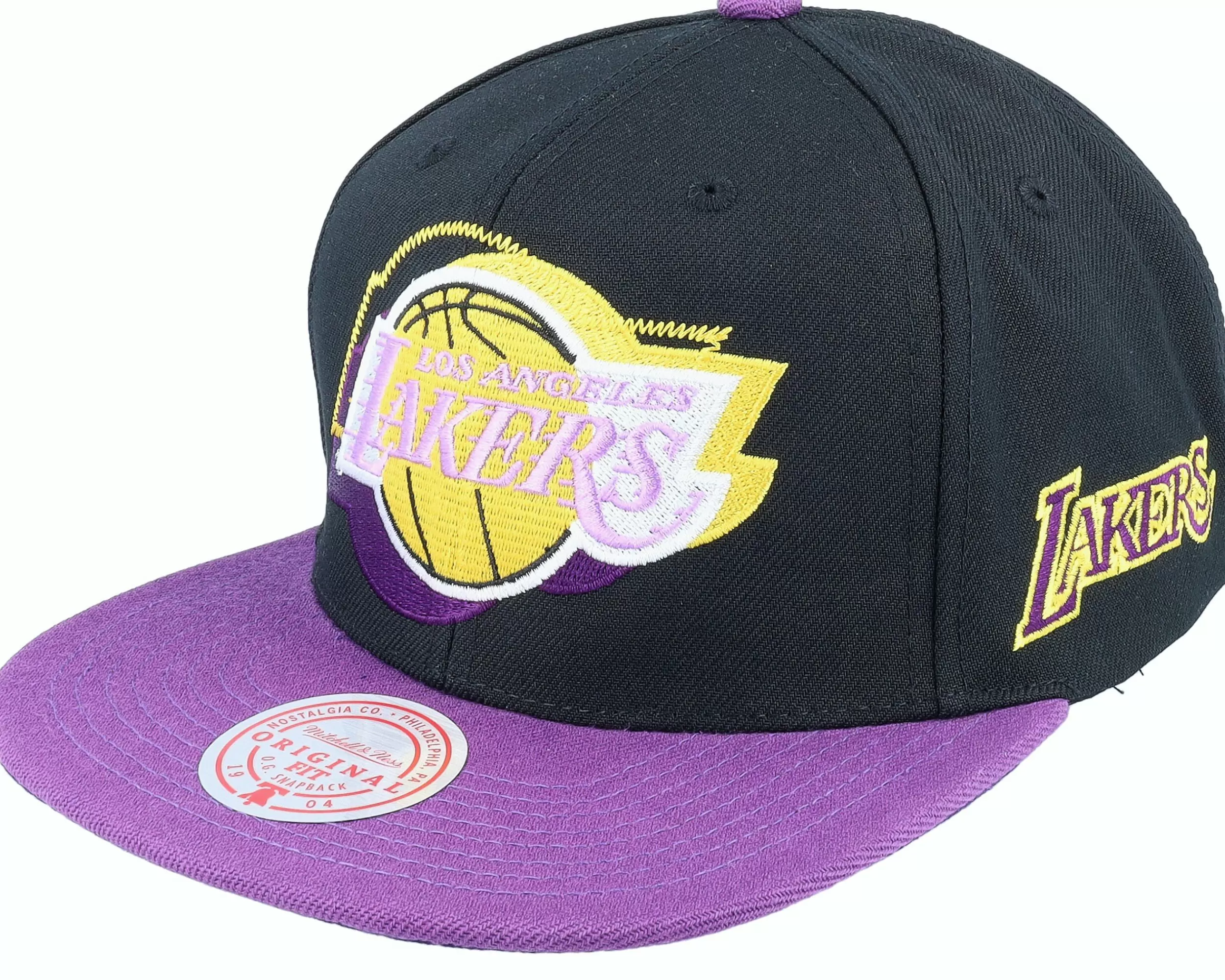 Mitchell & Ness Los Angeles Lakers Logo Blur Black/Purple Snapback - -Unisex Snapback