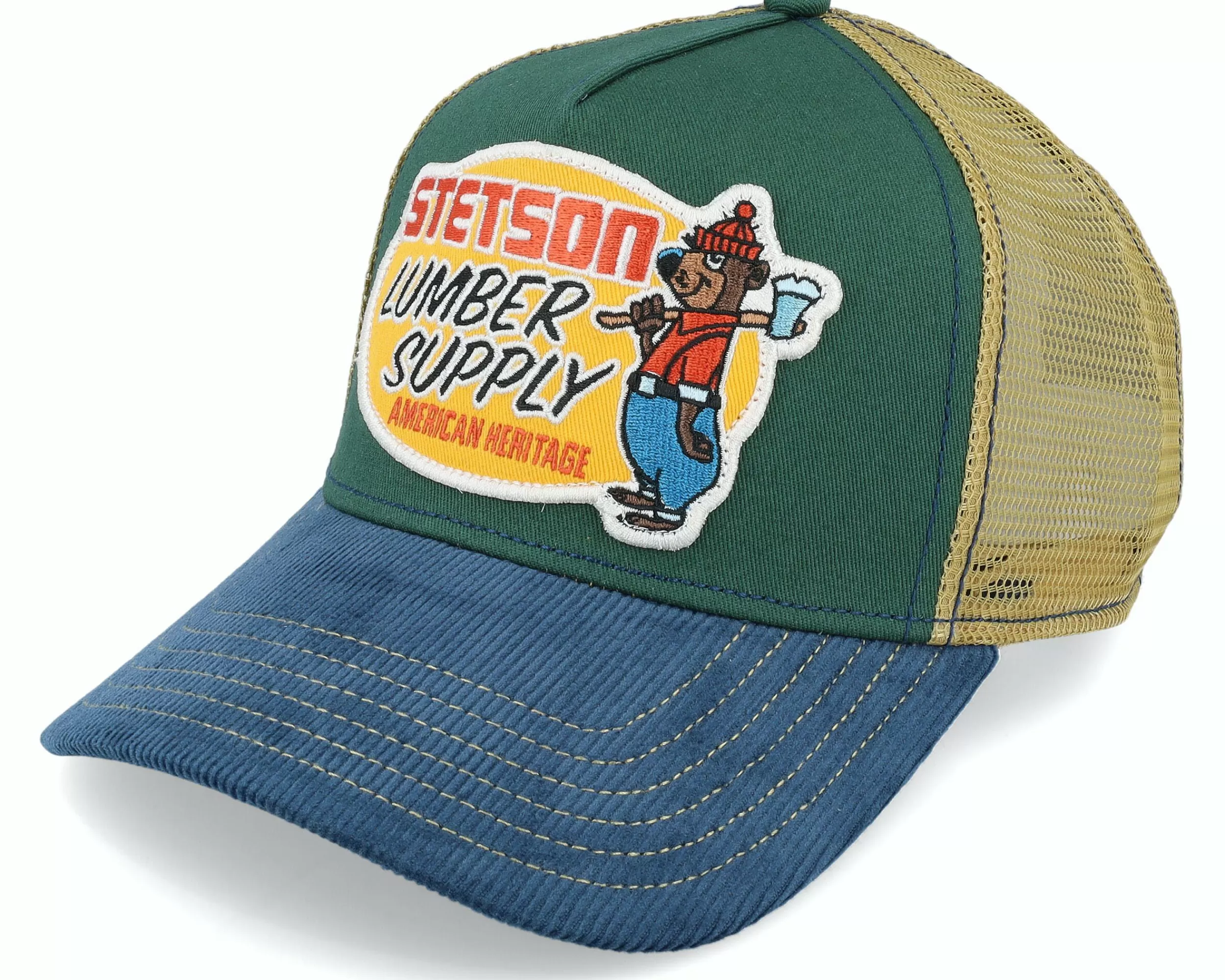 Stetson Lumber Supply Green/Blue Trucker - -Unisex Trucker