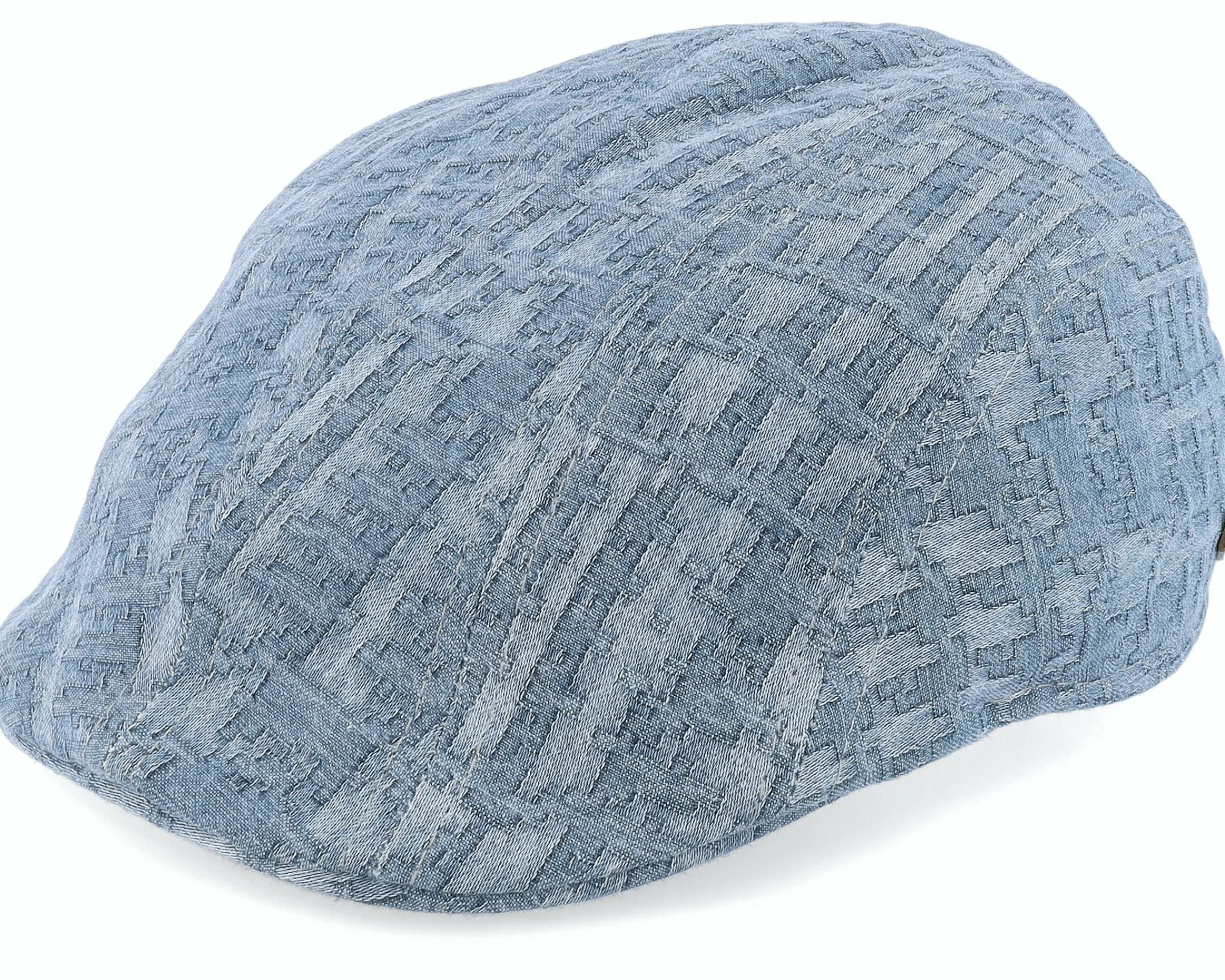 MJM Hats Maddy 100 % Cotton 1 Blue Flat Cap - -Unisex Flat Caps