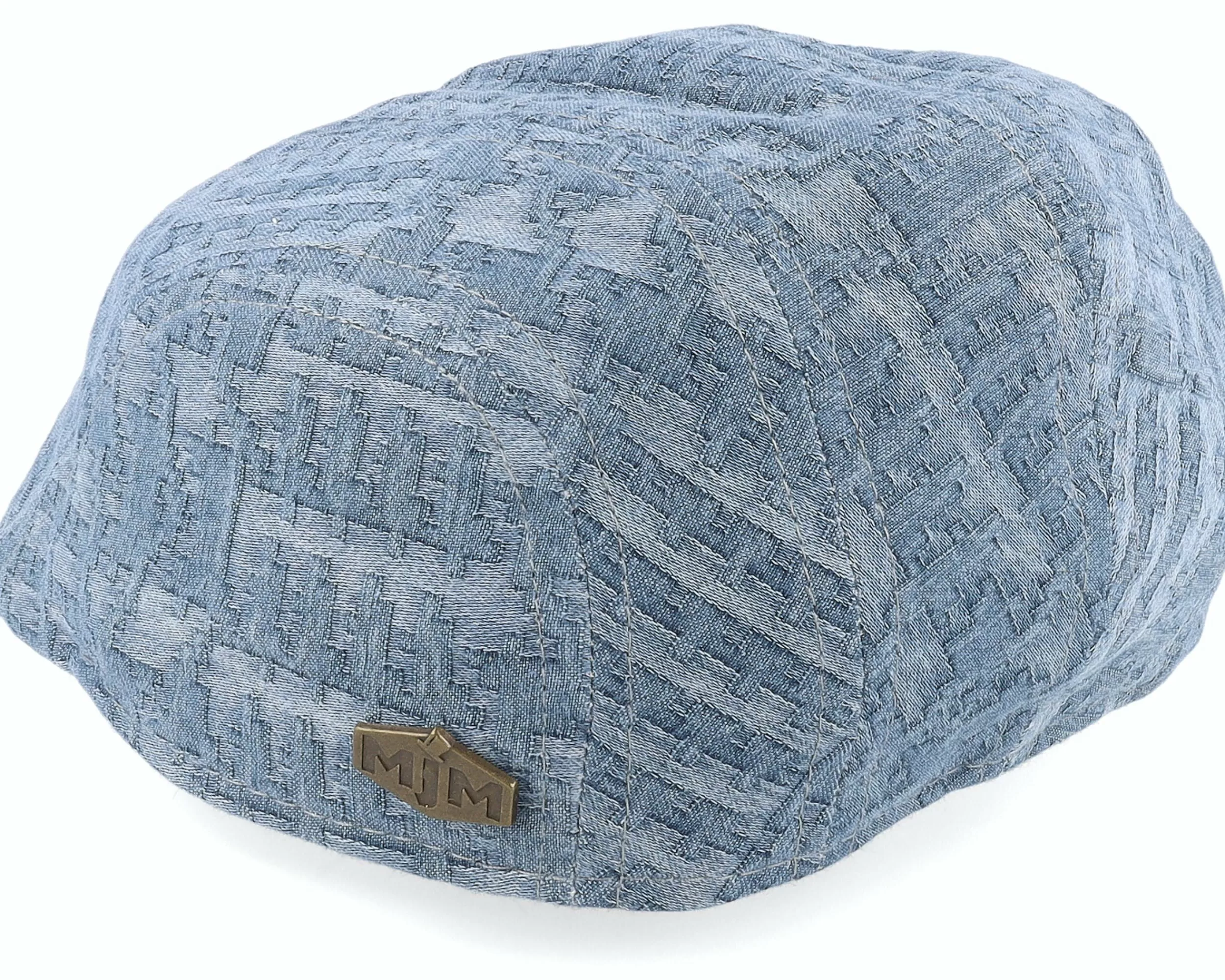 MJM Hats Maddy 100 % Cotton 1 Blue Flat Cap - -Unisex Flat Caps