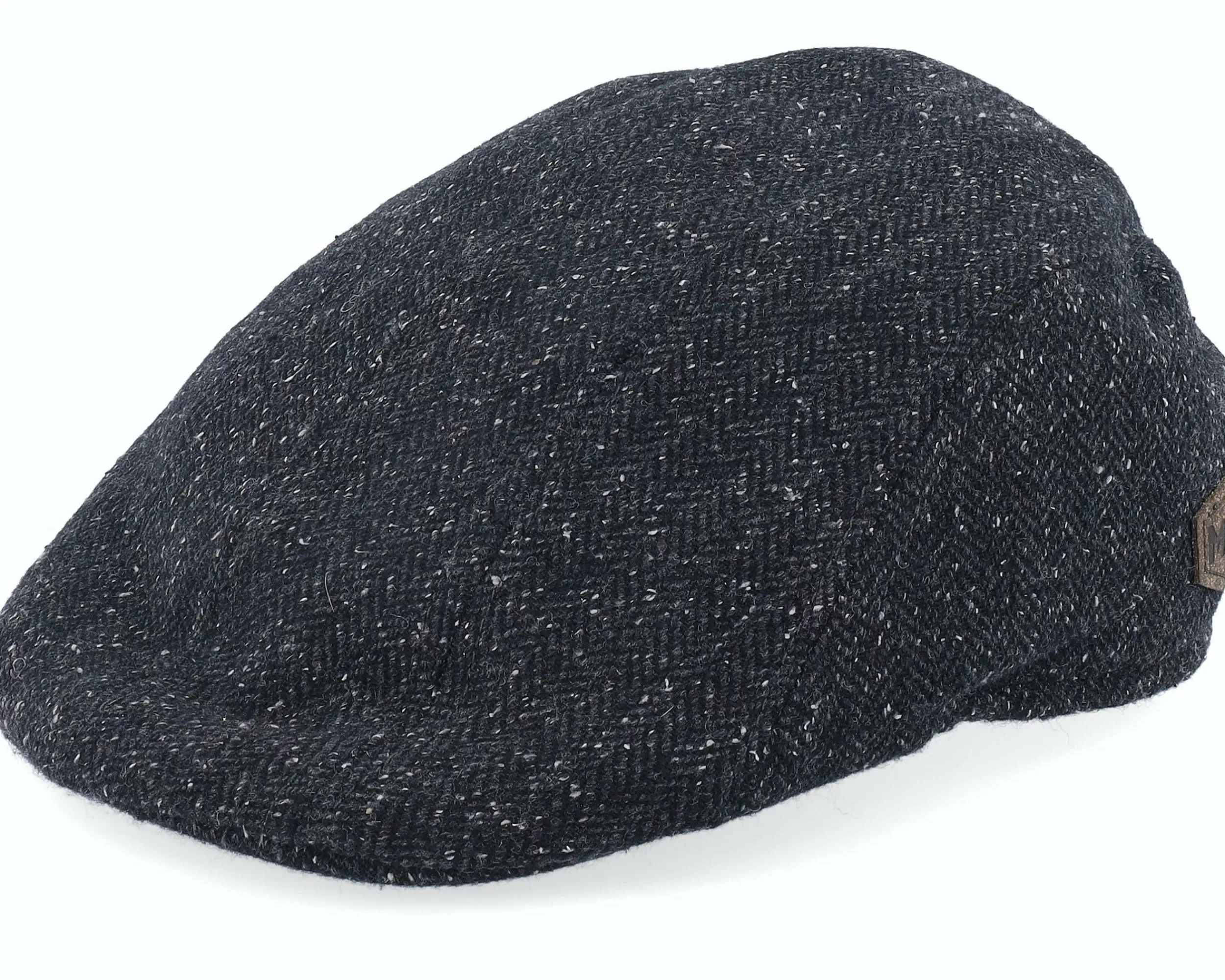 MJM Hats Maddy 32 Wool Mix/Silk Anthracite Flat Cap - -Unisex Flat Caps