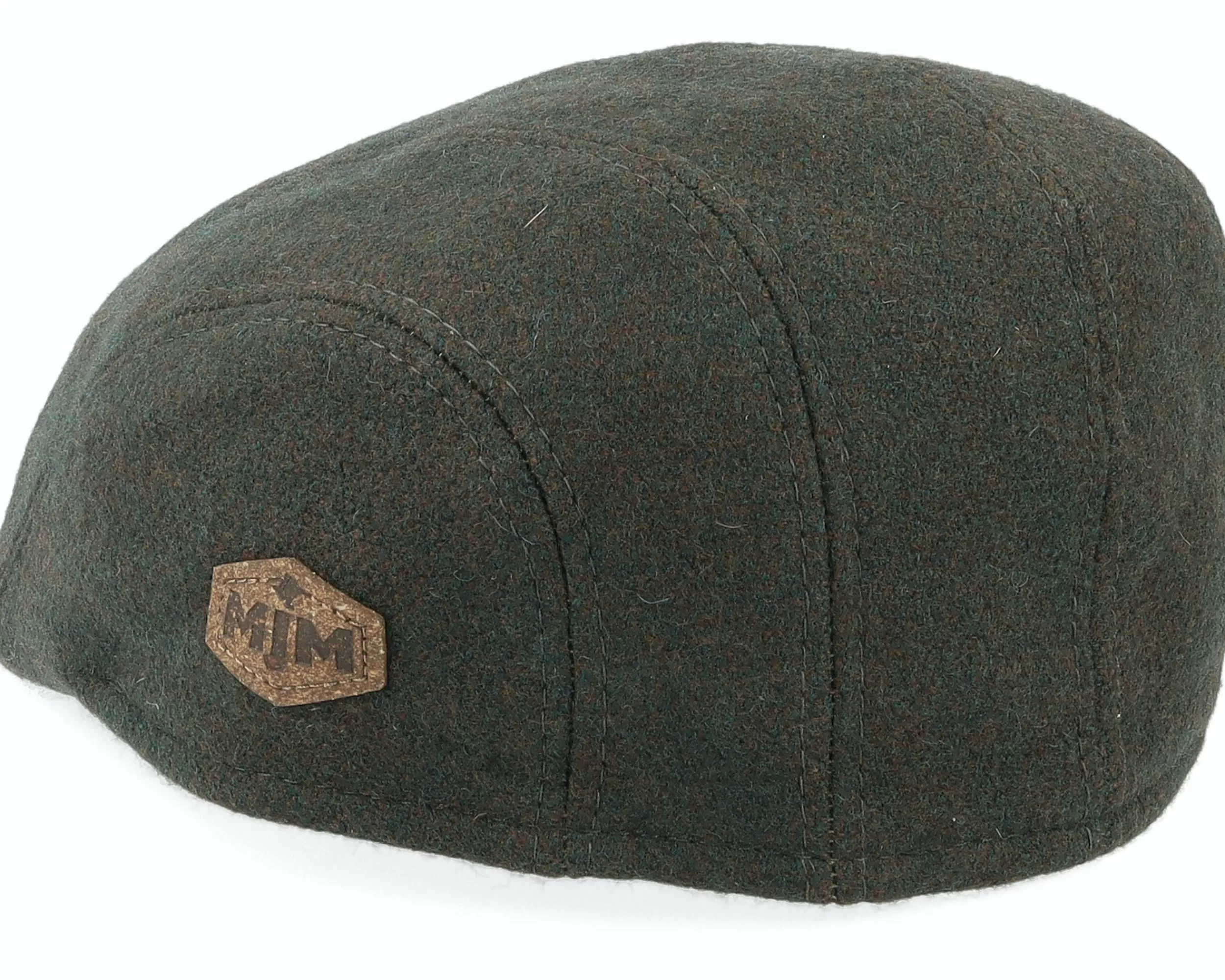 MJM Hats Maddy El Eco Merino Wool Loden Flat Cap - -Unisex Flat Caps