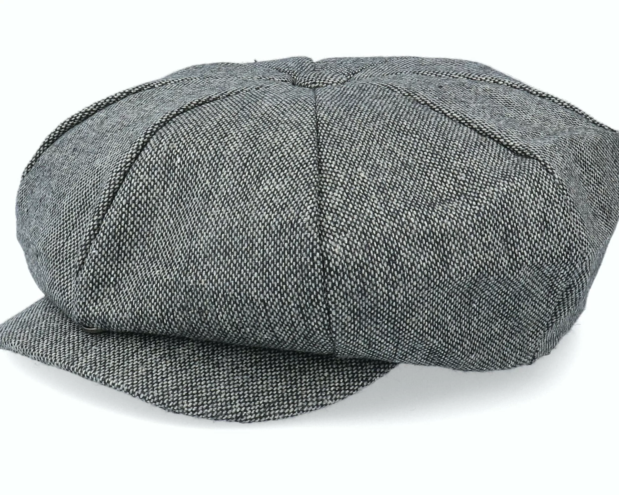 Jaxon & James Marl Tweed Big Apple Black Flat Cap - -Unisex Flat Caps