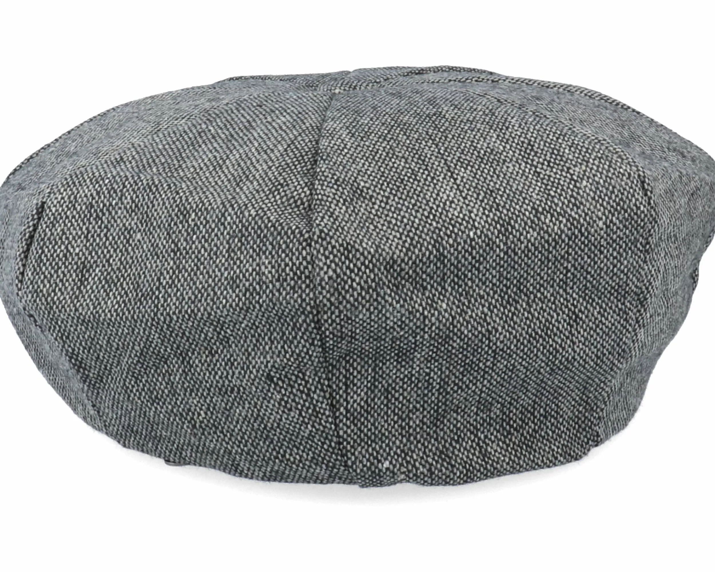 Jaxon & James Marl Tweed Big Apple Black Flat Cap - -Unisex Flat Caps