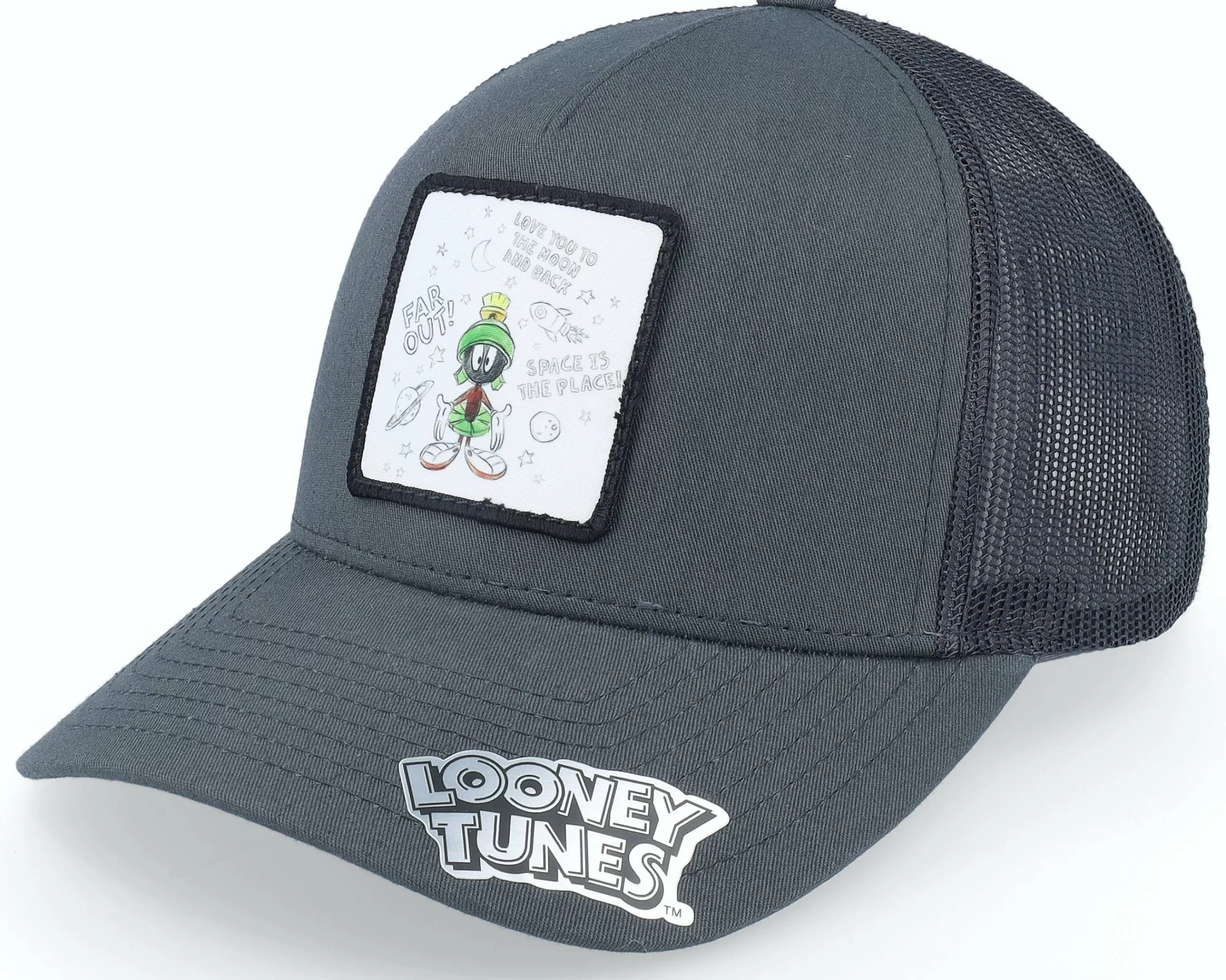 Looney Tunes Martian Writing Grey Trucker - -Unisex Trucker