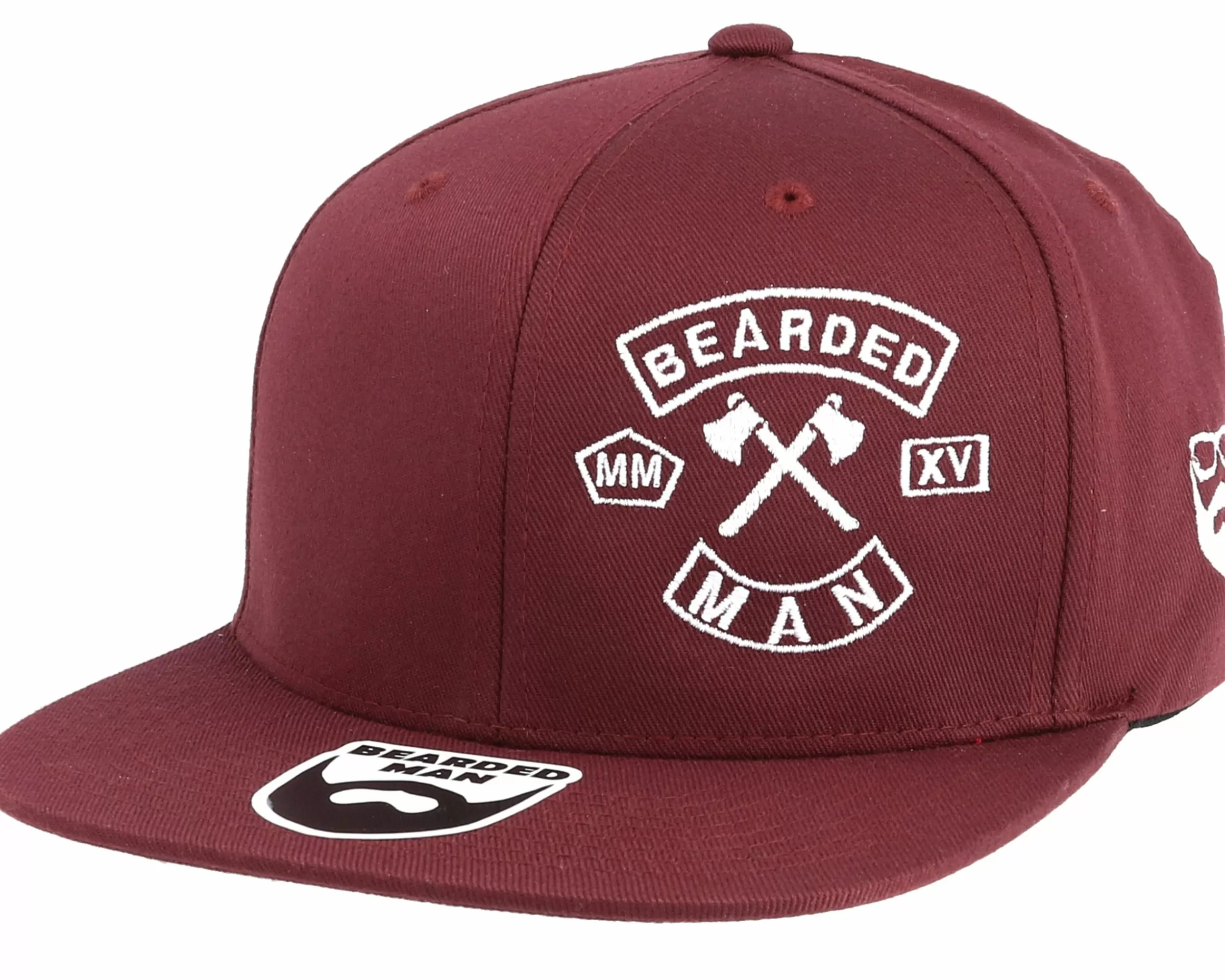 Bearded Man Mc Patch Maroon Fitted - -Unisex Fitted