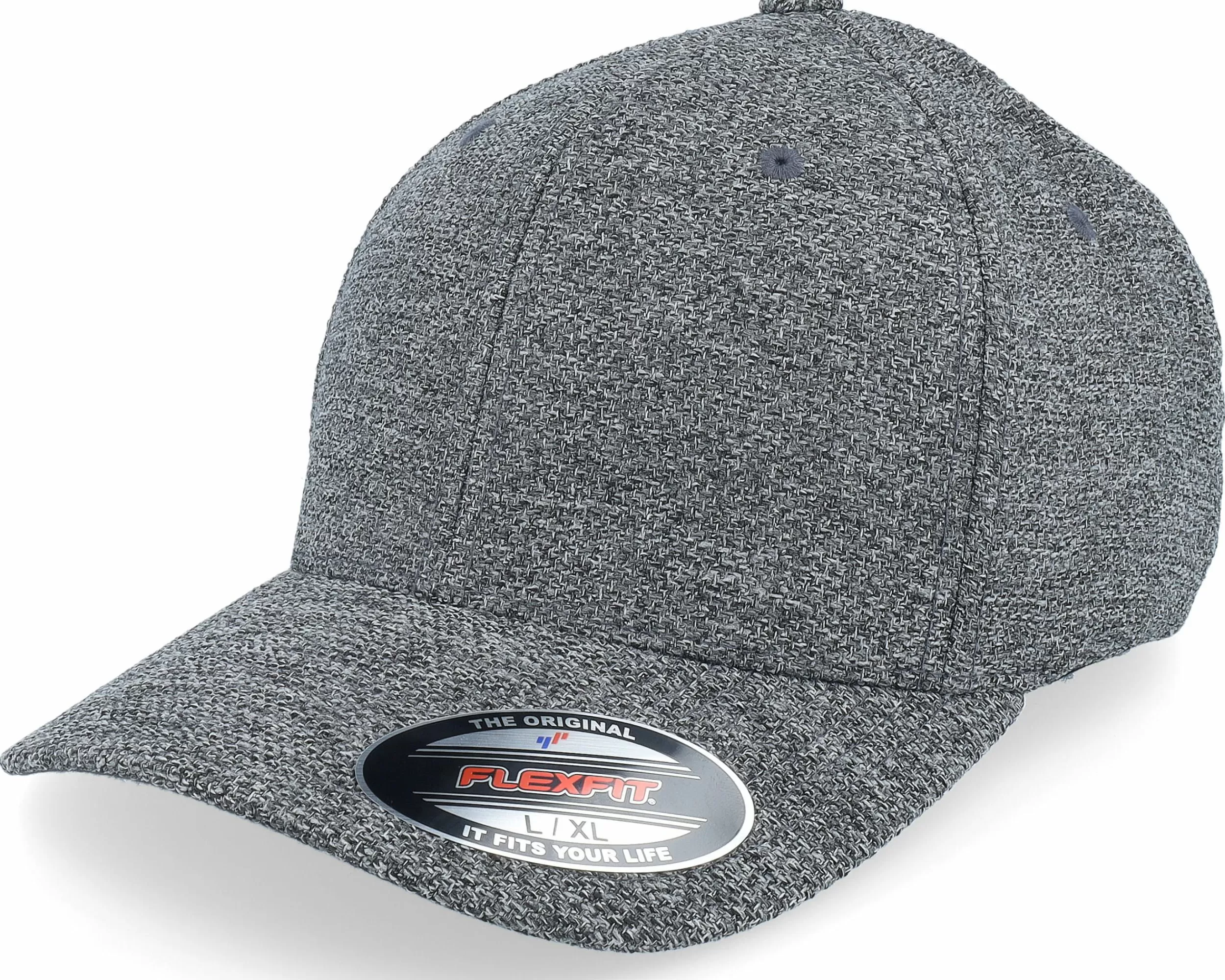 Flexfit Melange Cap Dark Heather Grey - -Unisex Flexfit