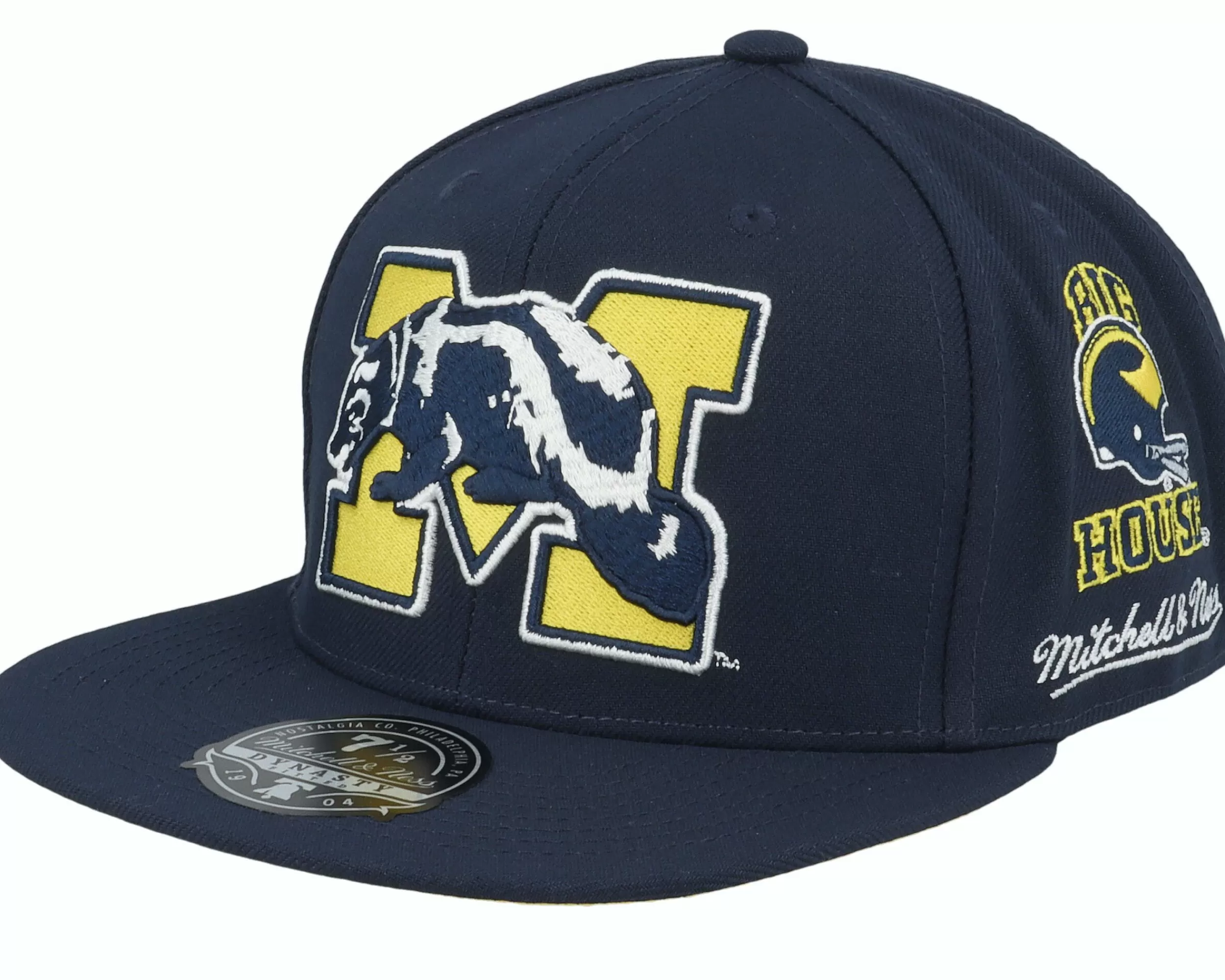 Mitchell & Ness Michigan Wolverines Team Origins Navy Fitted - -Unisex Fitted