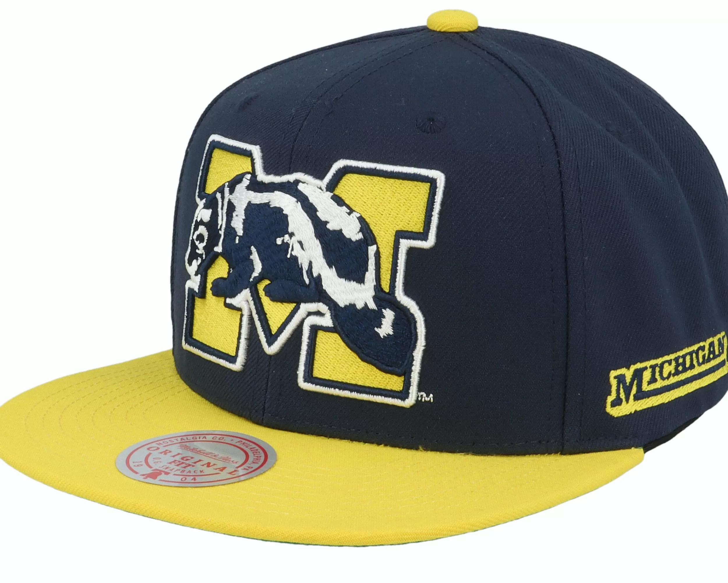 Mitchell & Ness Michigan Wolverines Team Origins Navy Snapback - -Unisex Snapback