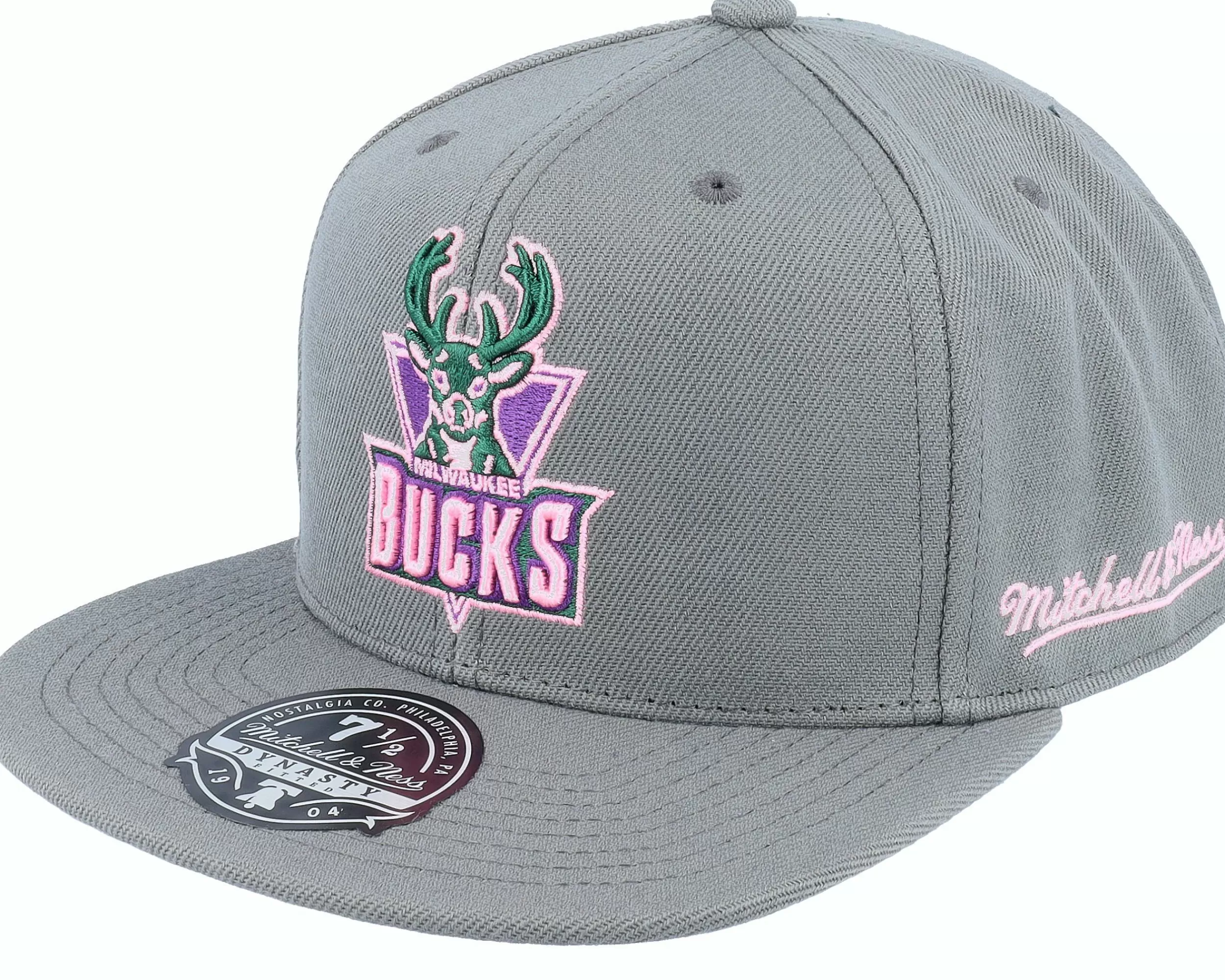 Mitchell & Ness Milwaukee Bucks From Dusk Dark Grey Fitted - -Unisex Fitted