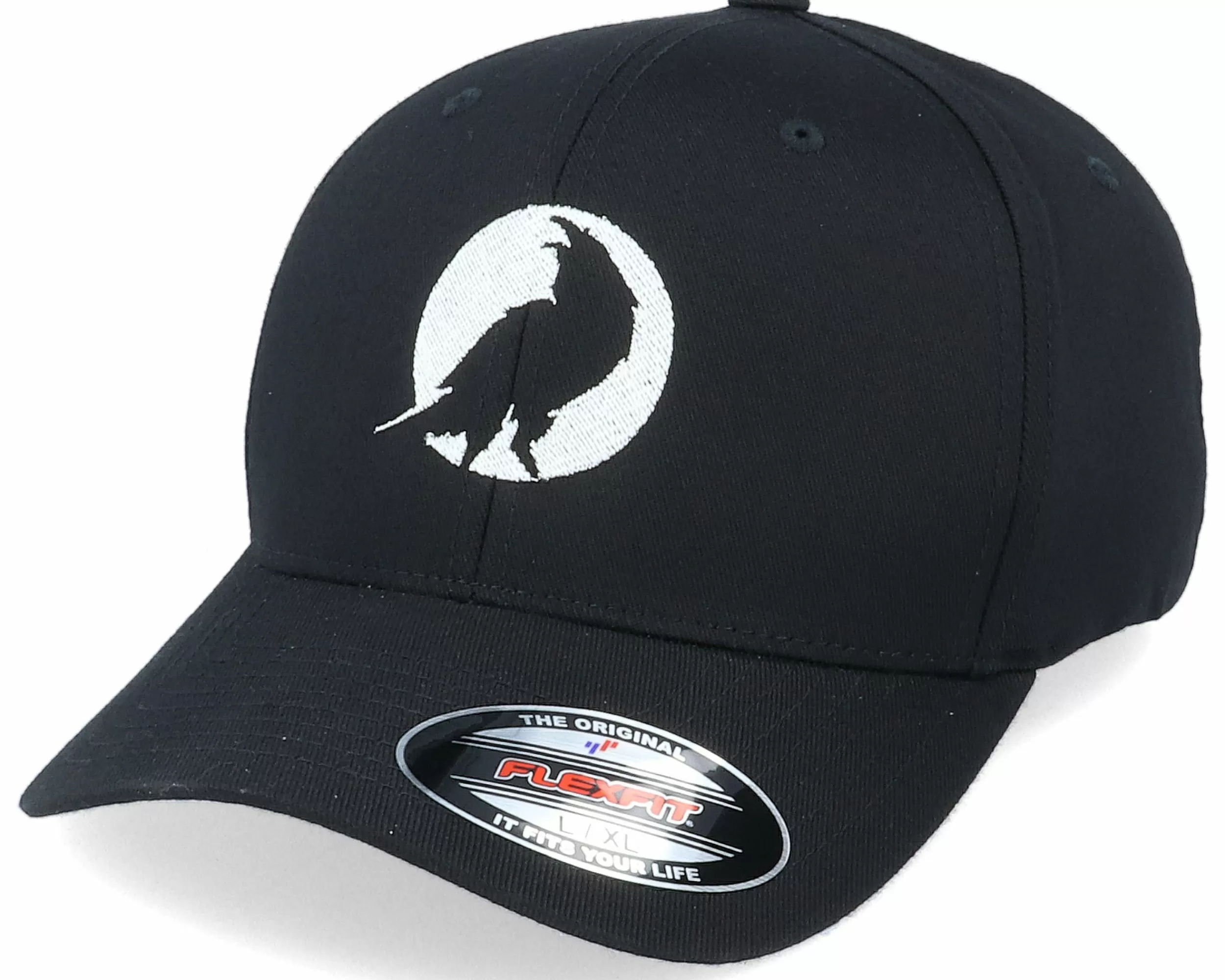 Wild Spirit Moon Crow Silhouette Black Flexfit - -Unisex Flexfit