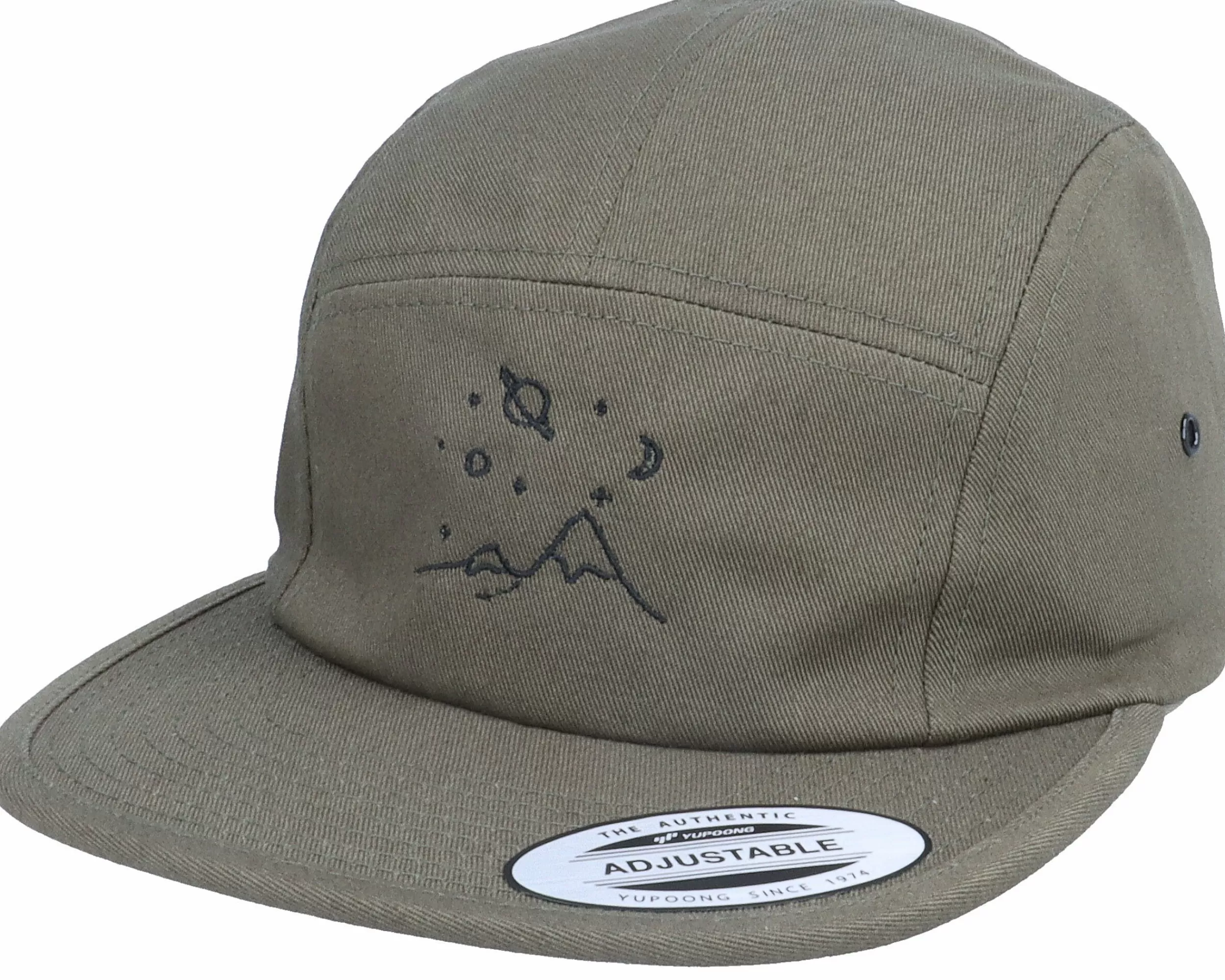 Abducted Mountain Space Gazing Olive 5-Panel - -Unisex 5-Panel