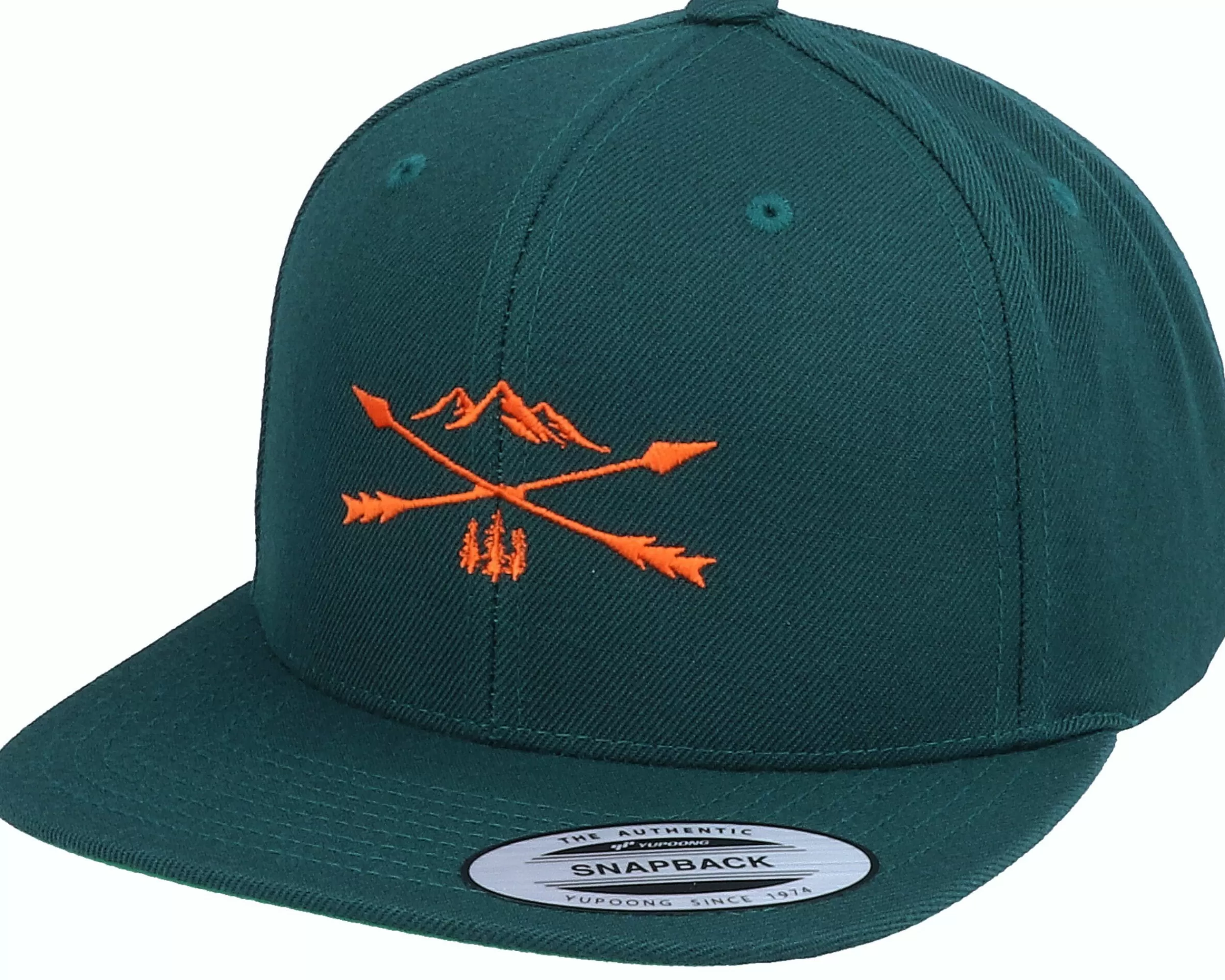 Wild Spirit Nature Arrow Cross Spruce Green Snapback - -Unisex Snapback