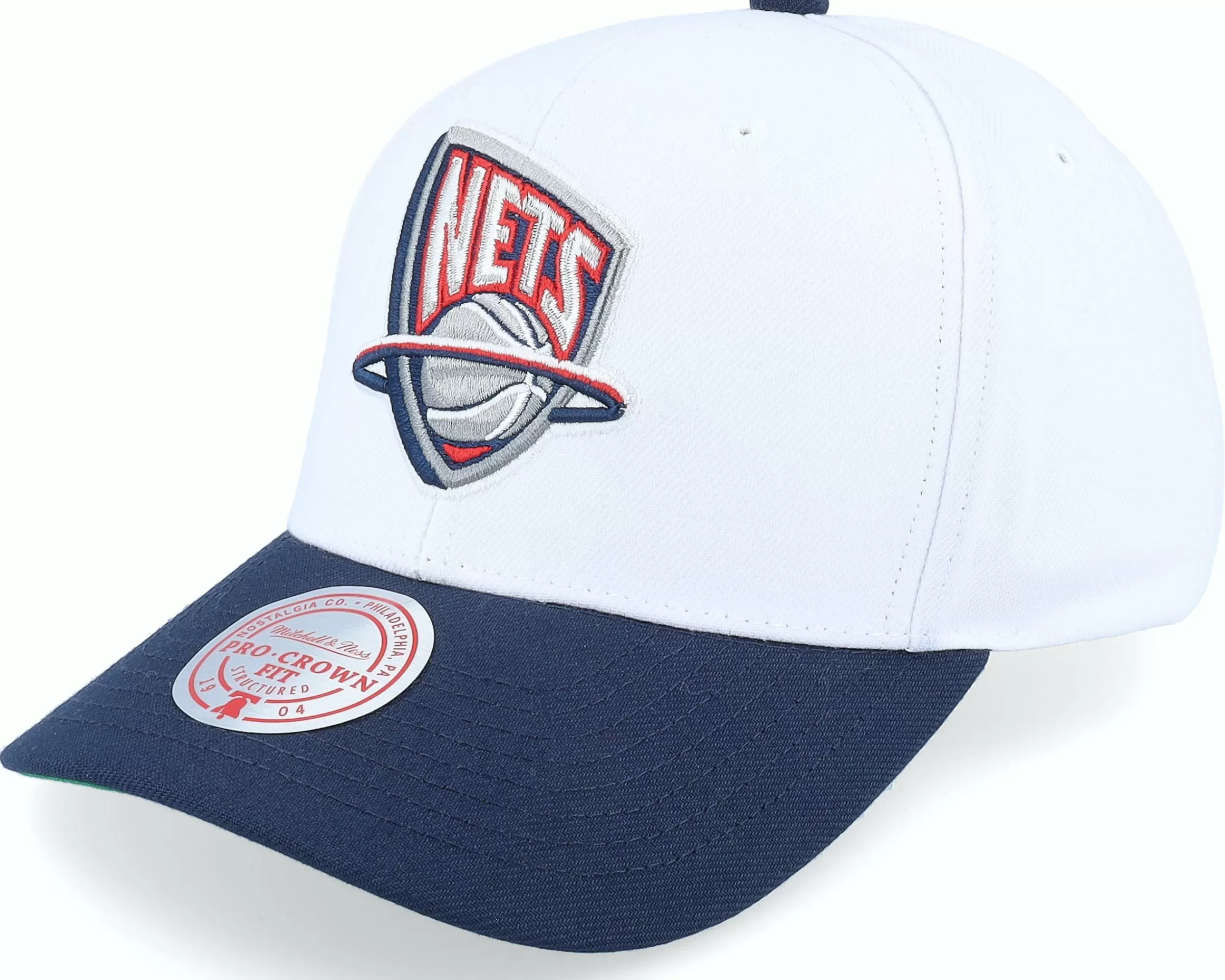 Mitchell & Ness New Jersey Nets Team 2 Tone 2.0 Pro White/Navy Adjustable - -Unisex Adjustable