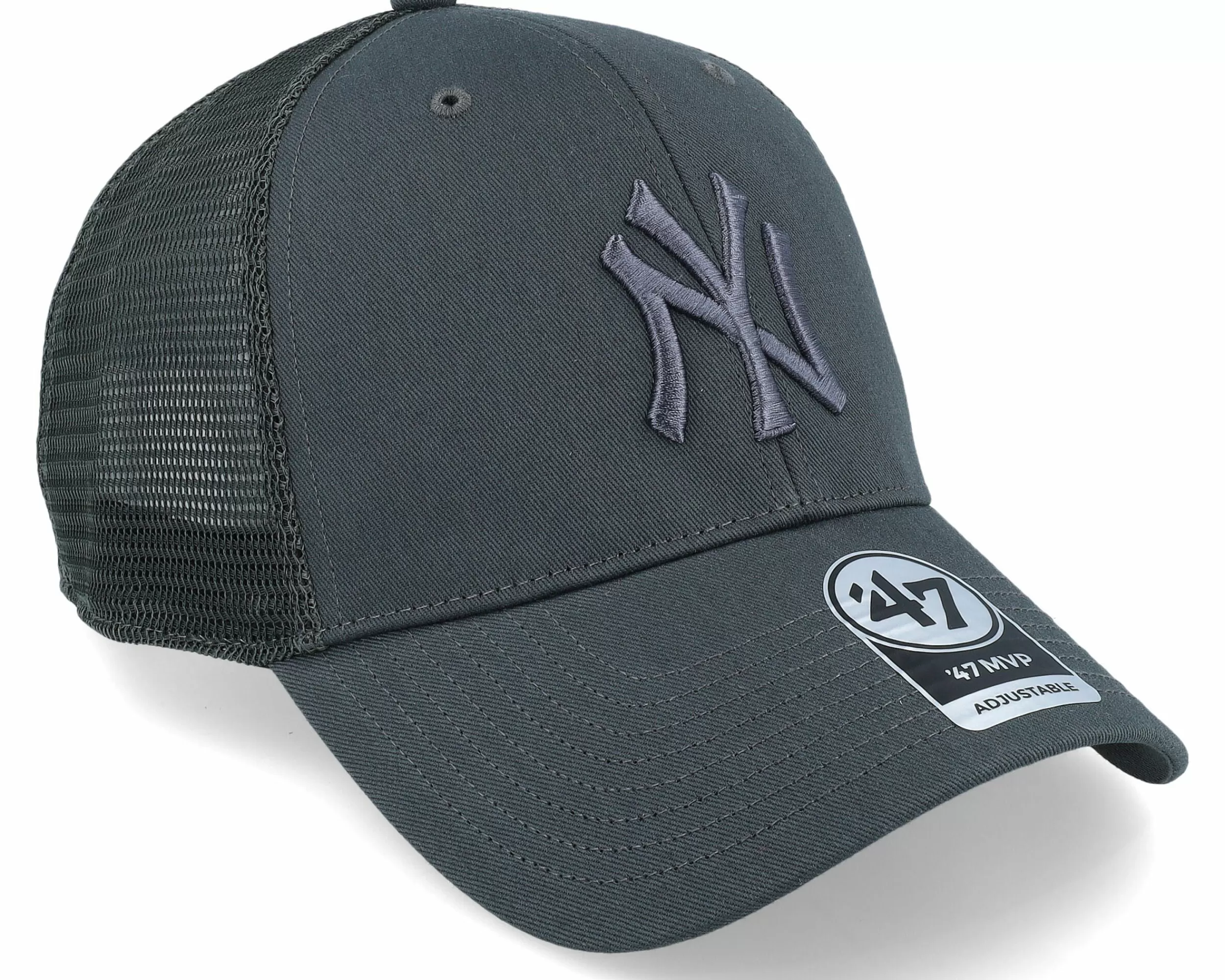 47 Brand New York Yankees Branson Mvp Charcoal Trucker - -Unisex Trucker
