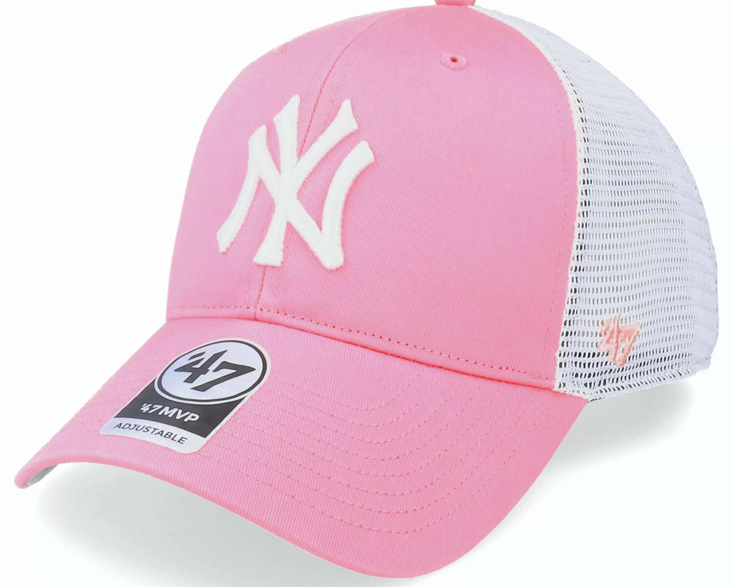 47 Brand New York Yankees Branson Mvp Rose Pink/White - -Unisex Trucker
