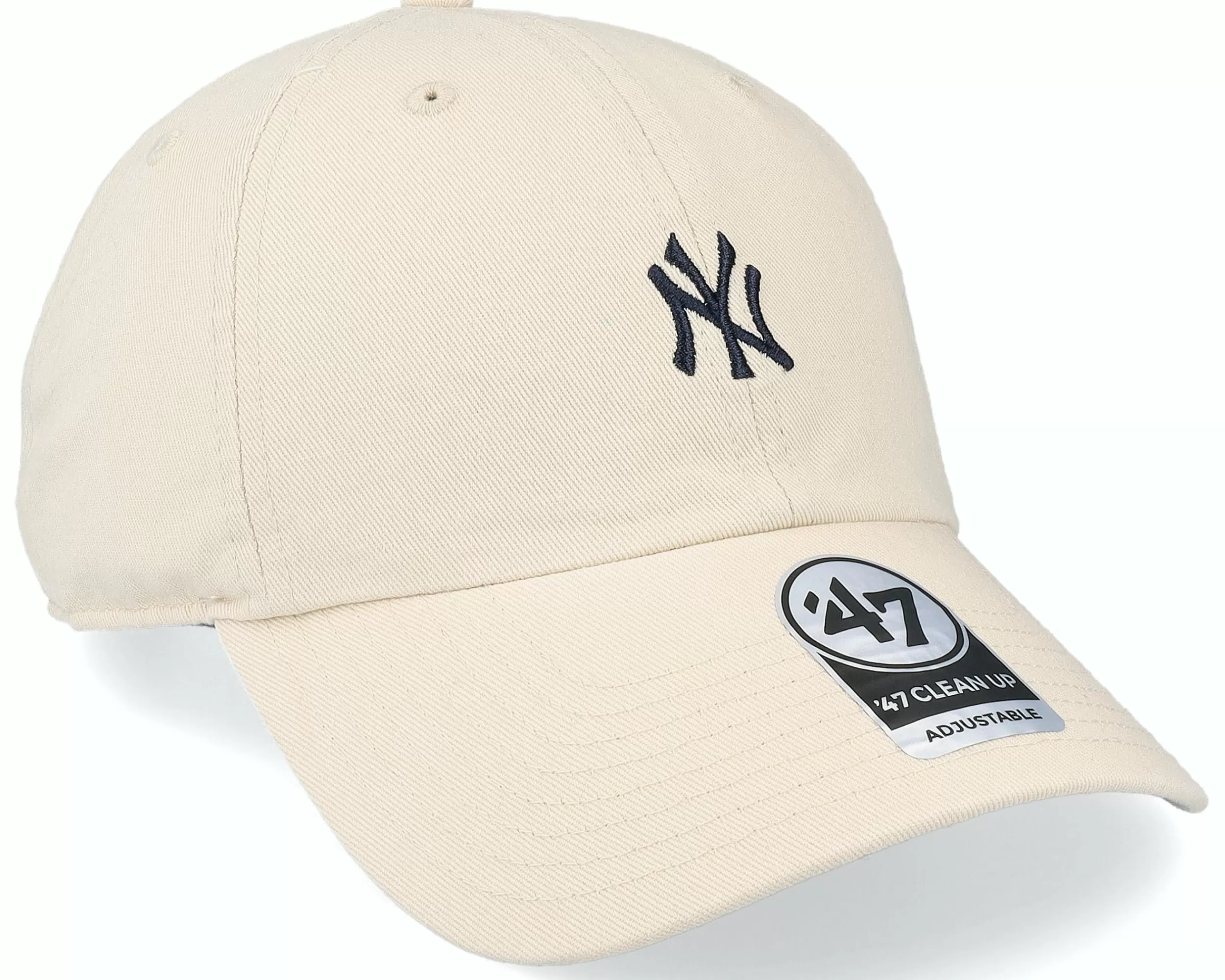 47 Brand New York Yankees Mlb Base Runner Clean Up Natural Dad Cap - -Unisex Dad Cap