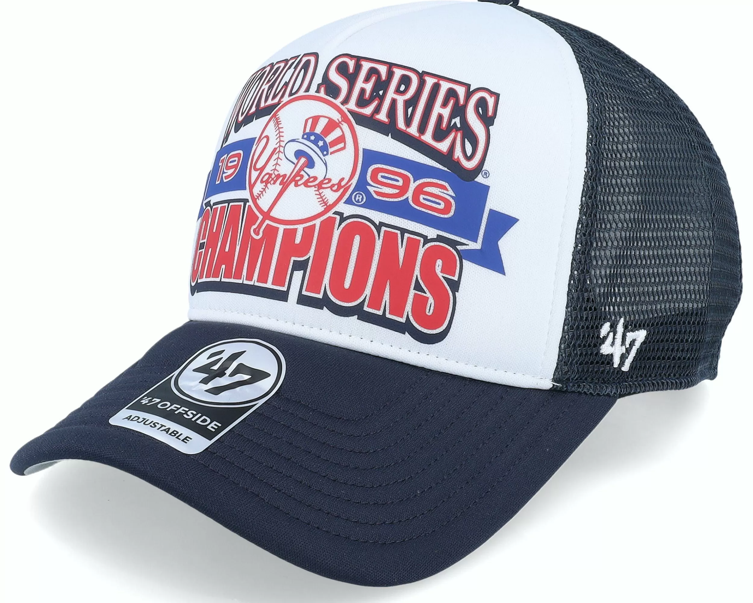 47 Brand New York Yankees Mlb Foam Champ Offside Dt Navy/White Trucker - -Unisex Trucker