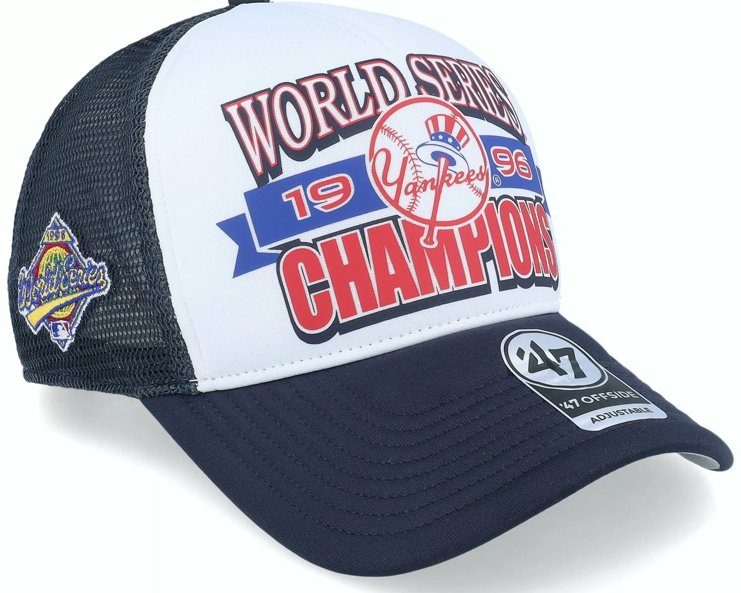 47 Brand New York Yankees Mlb Foam Champ Offside Dt Navy/White Trucker - -Unisex Trucker