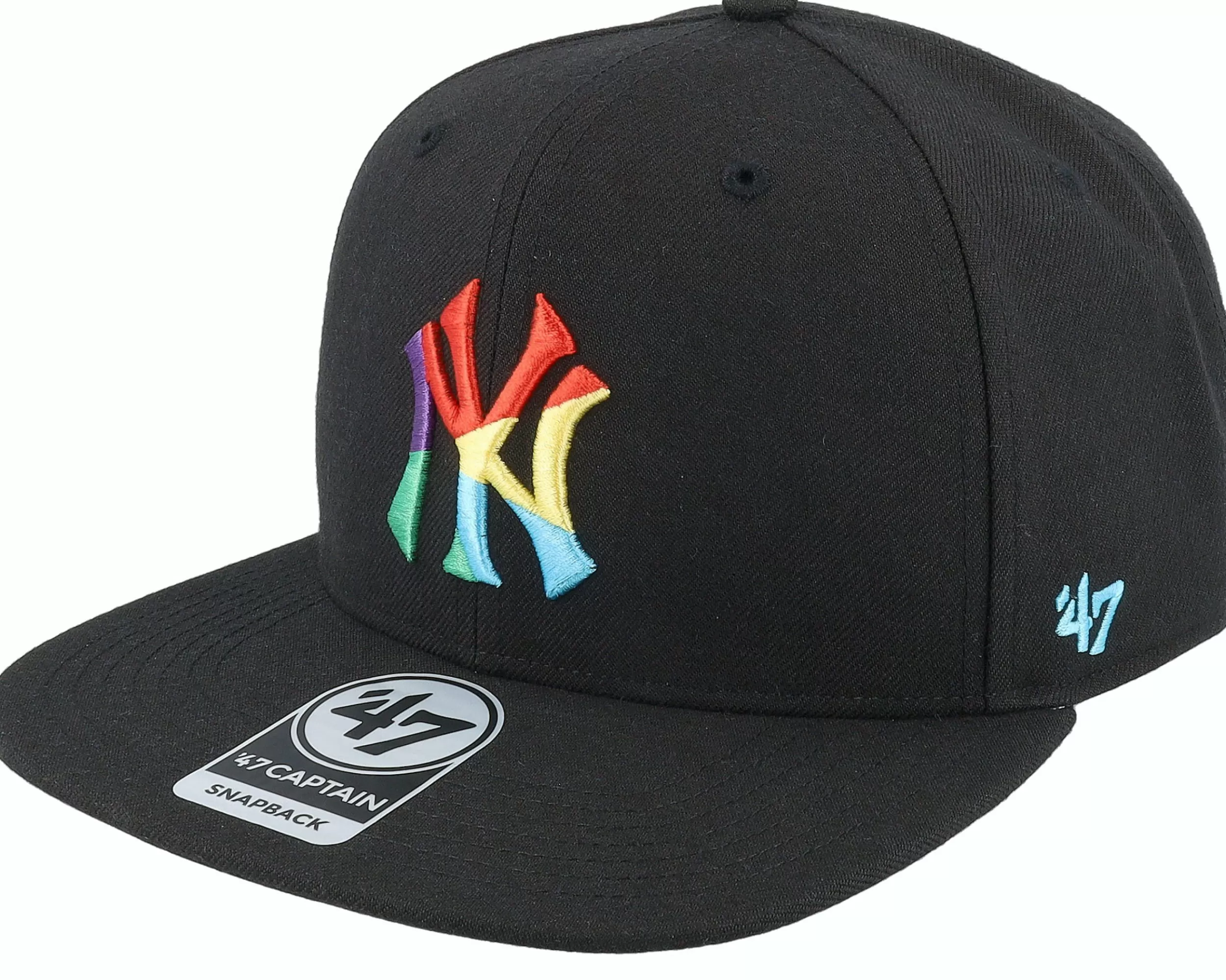 47 Brand New York Yankees Mlb Fractal Captain Black Snapback - -Unisex Snapback