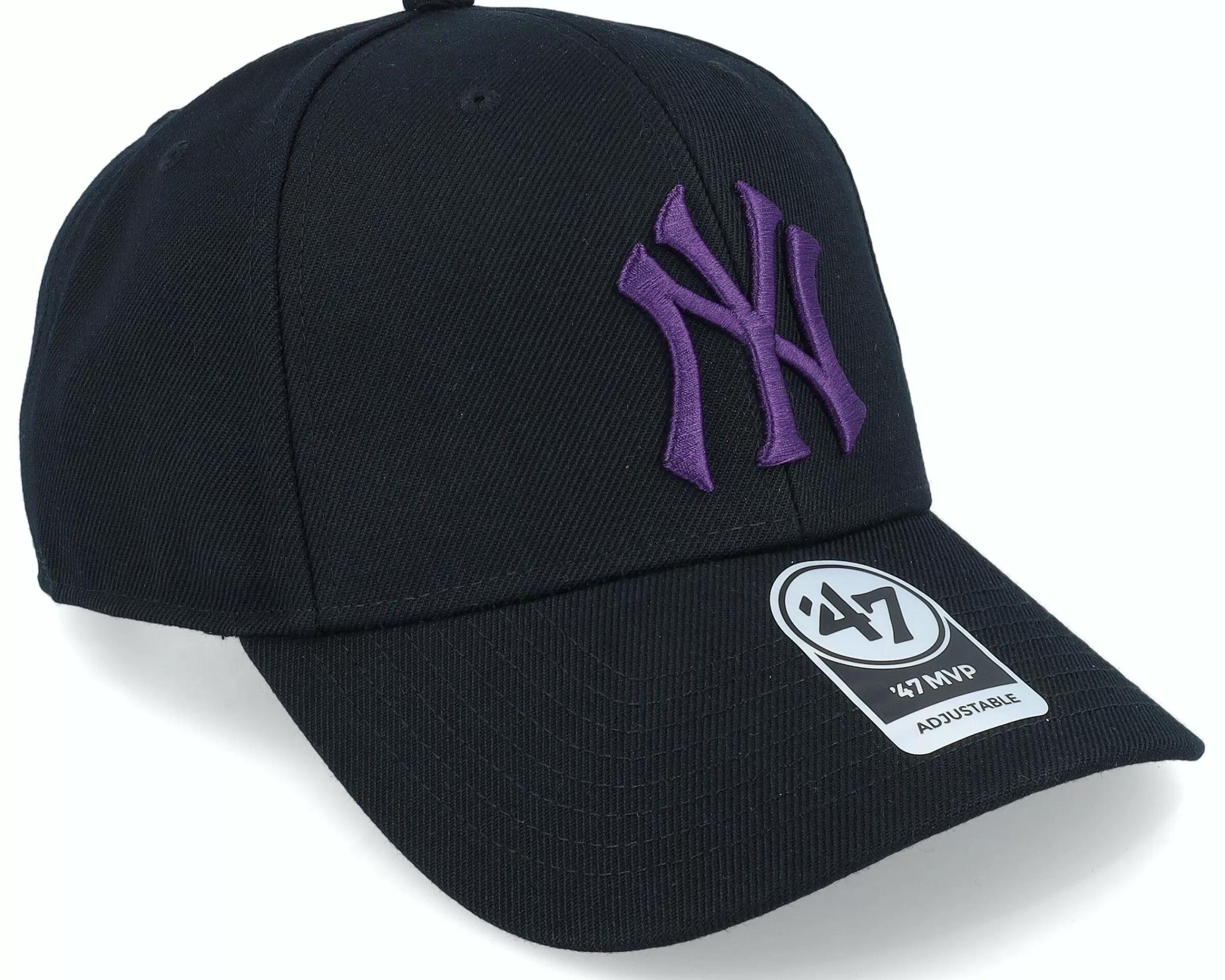 47 Brand New York Yankees Mvp Black/Purple Adjustable - -Unisex Snapback