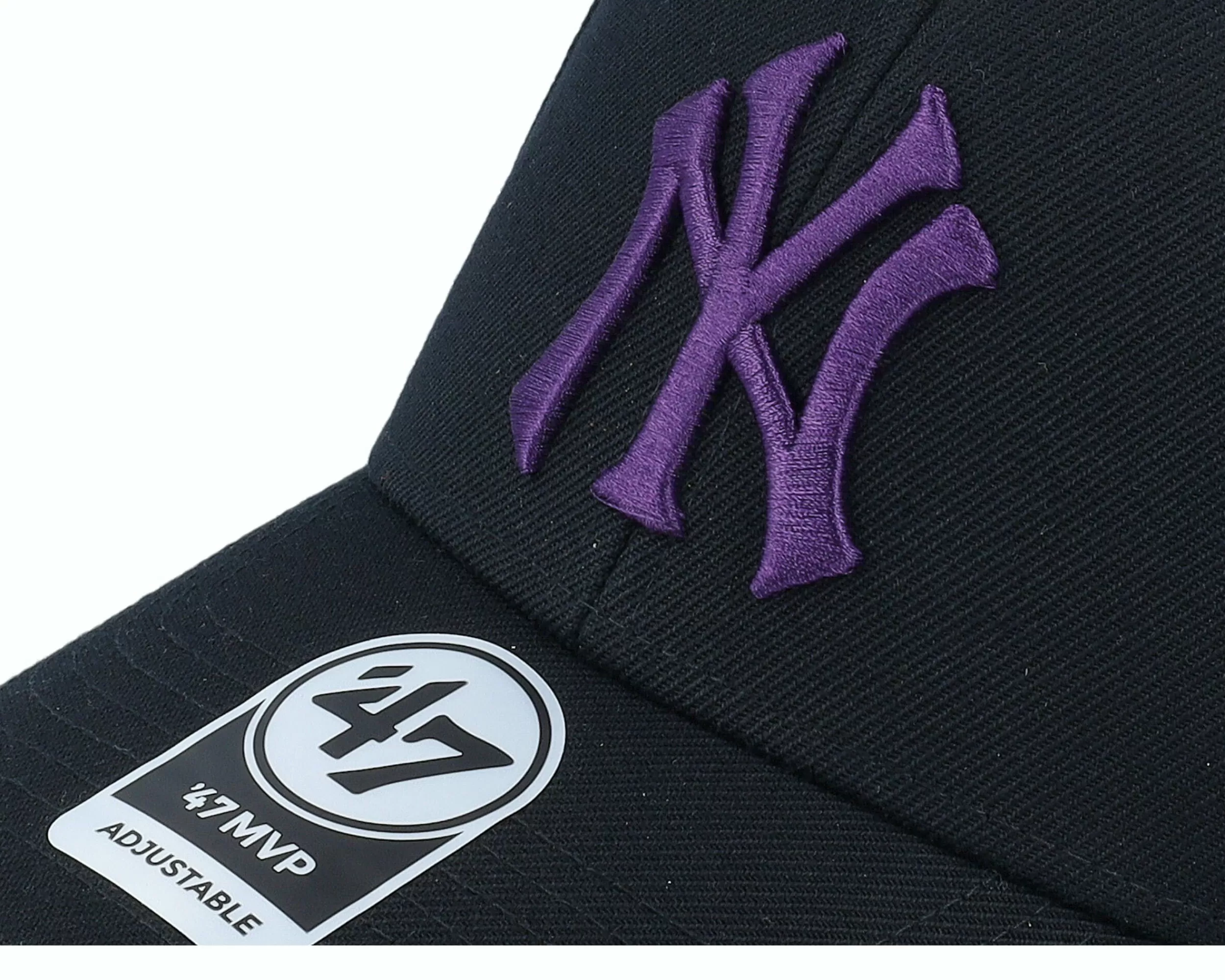 47 Brand New York Yankees Mvp Black/Purple Adjustable - -Unisex Snapback