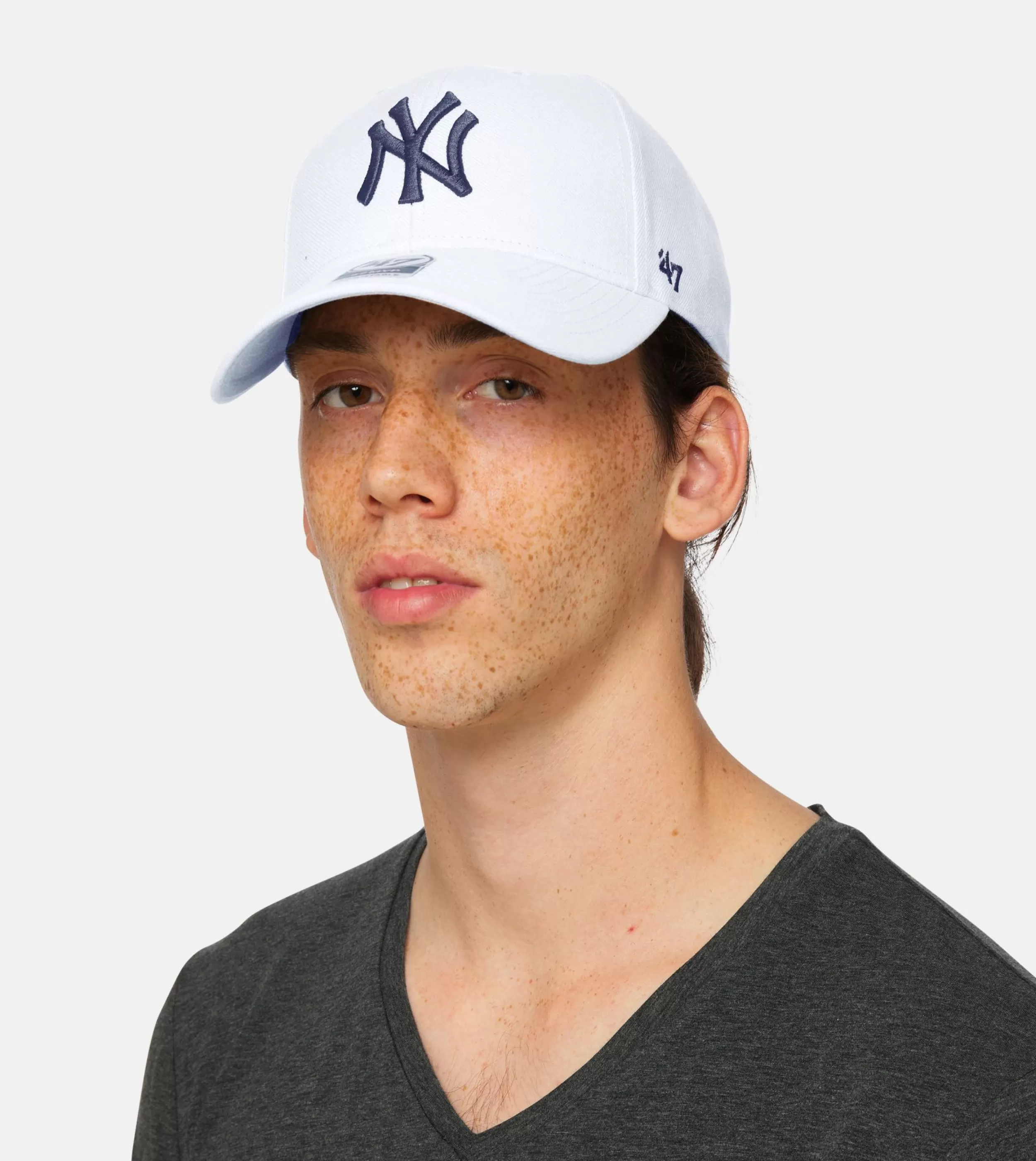 47 Brand New York Yankees Mvp Bone Adjustable - -Unisex Adjustable