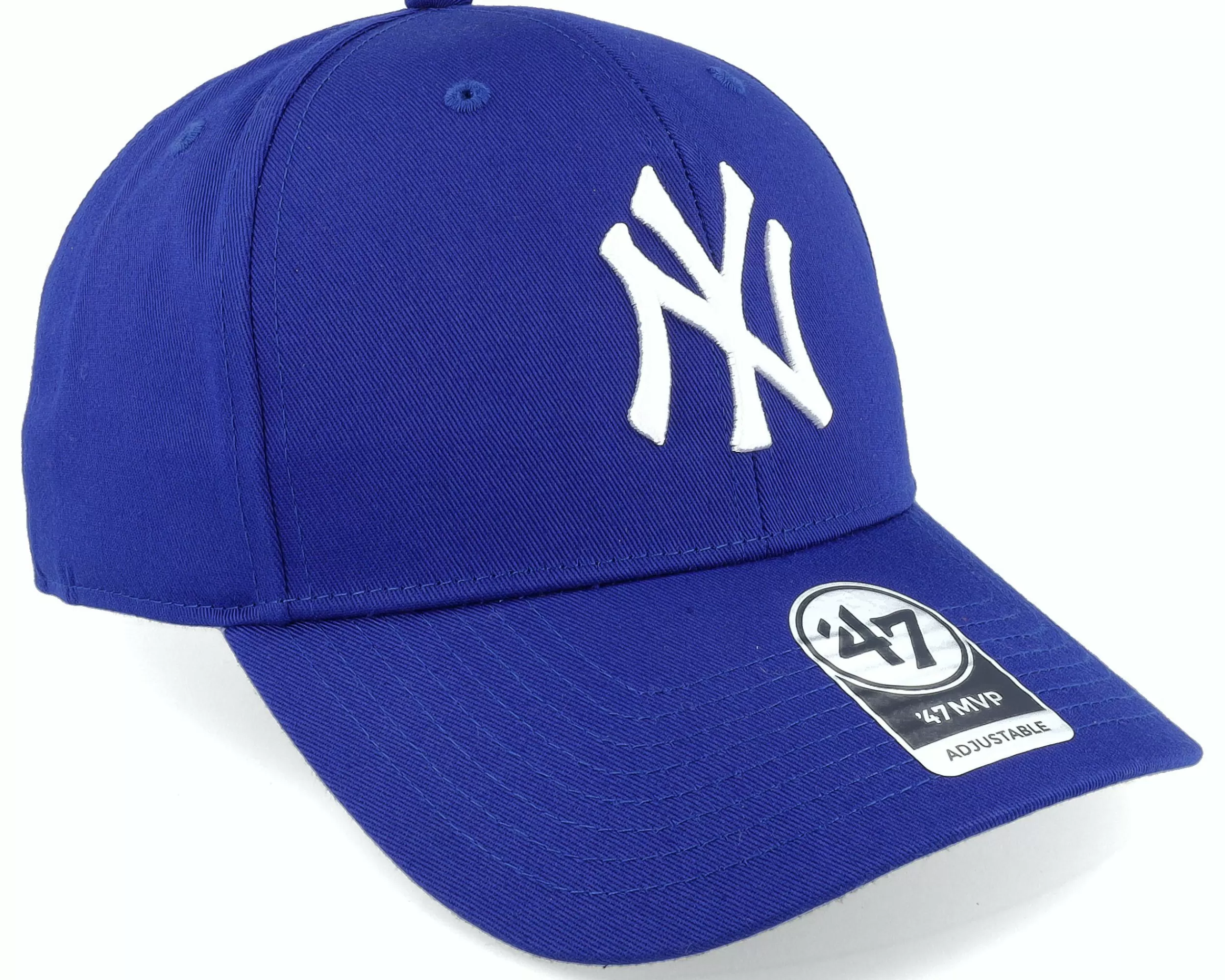 47 Brand New York Yankees Raised Basic Mvp Royal/White Adjustable - -Unisex Adjustable