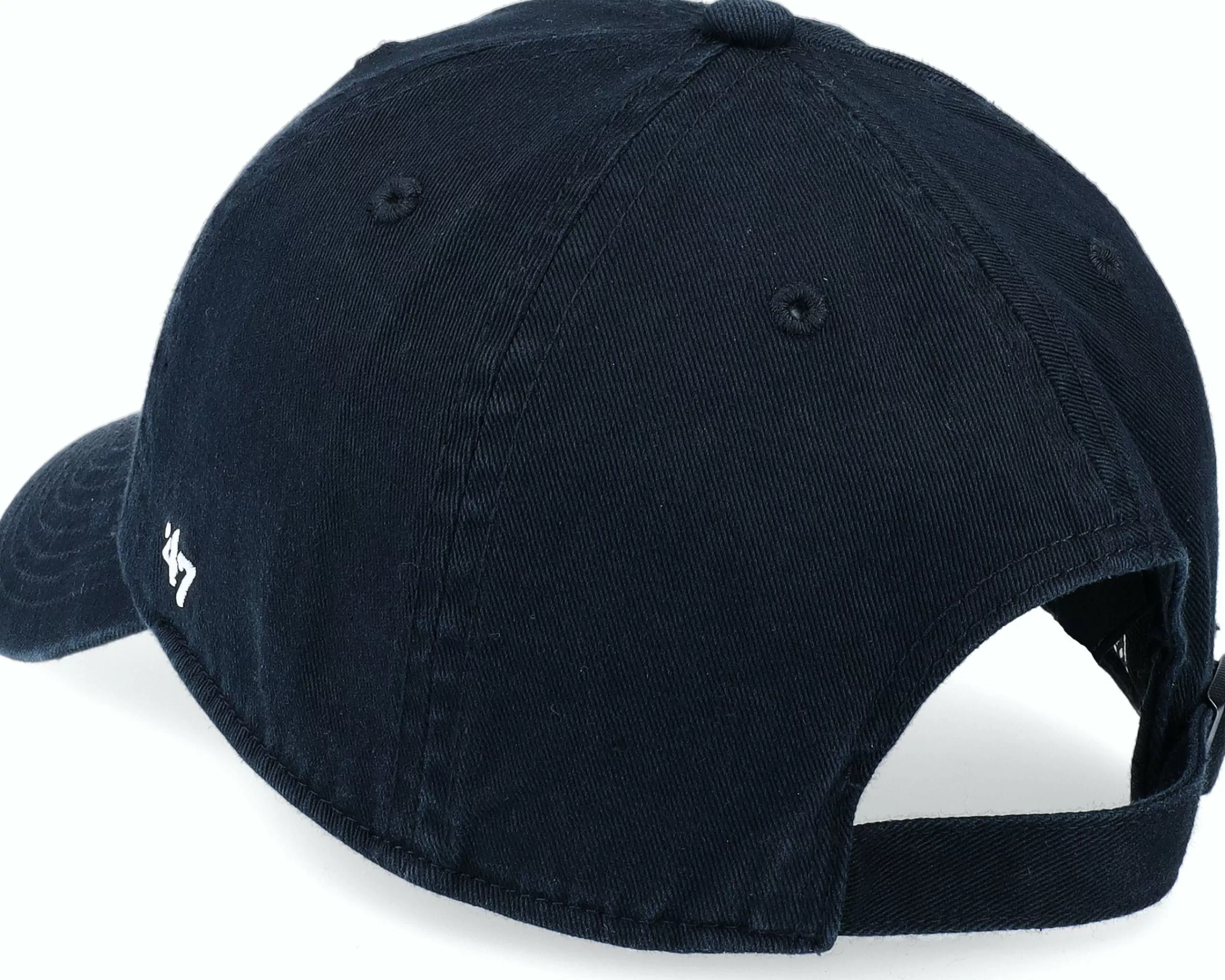47 Brand Nhl Logo Base Runner Clean Up Black Dad Cap - -Unisex Dad Cap
