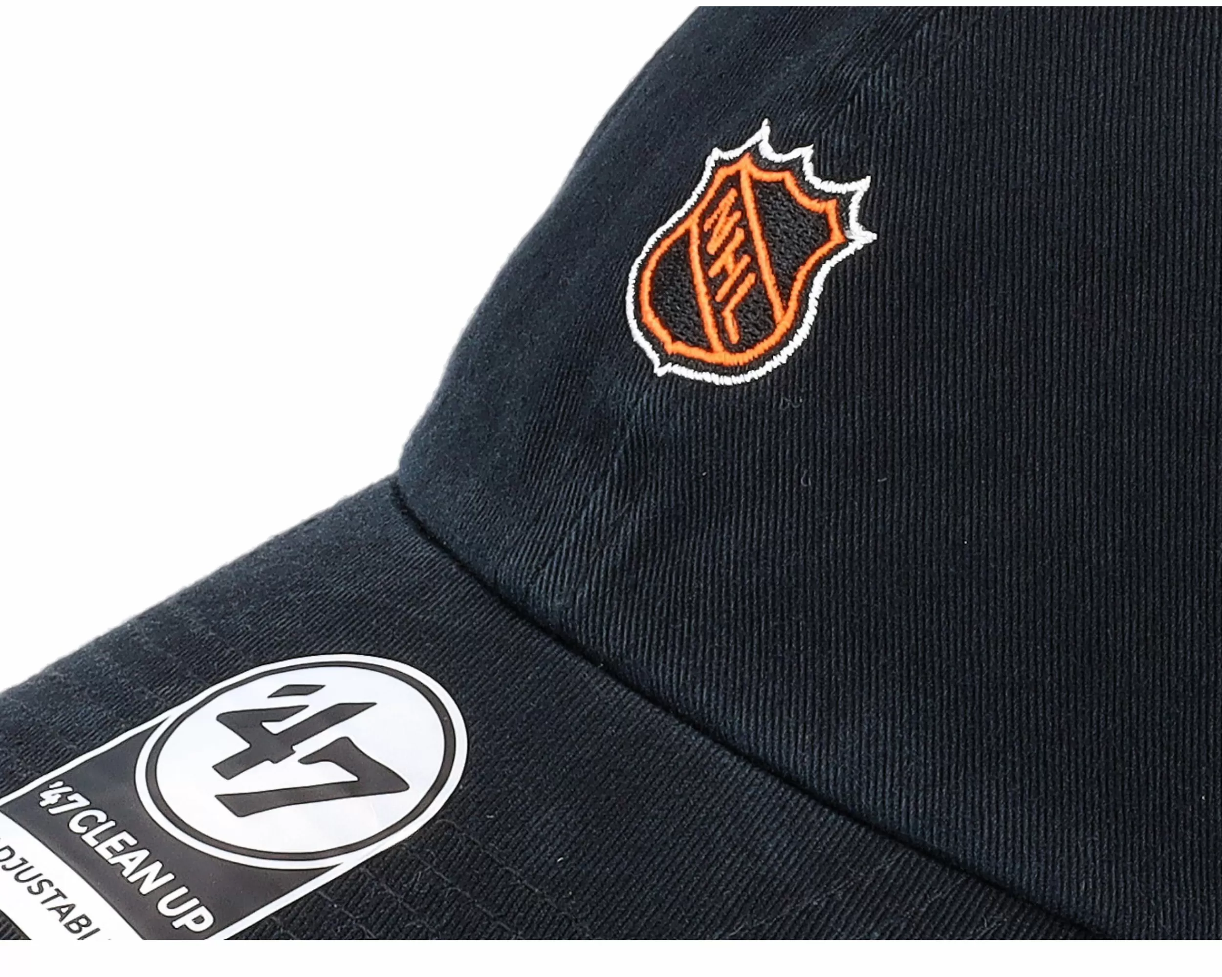 47 Brand Nhl Logo Base Runner Clean Up Black Dad Cap - -Unisex Dad Cap