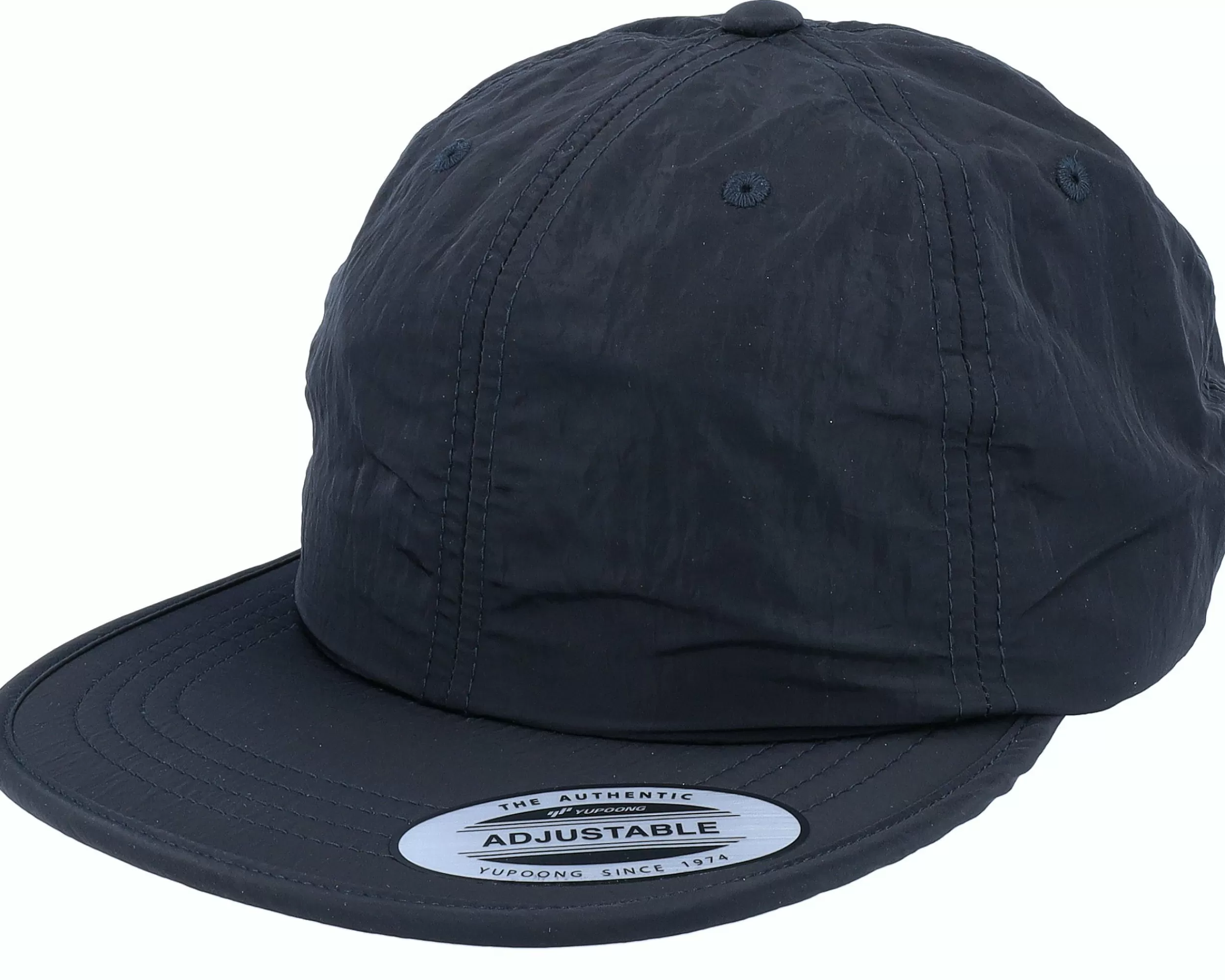 Yupoong Nylon Cap Black Fitted - -Unisex Fitted