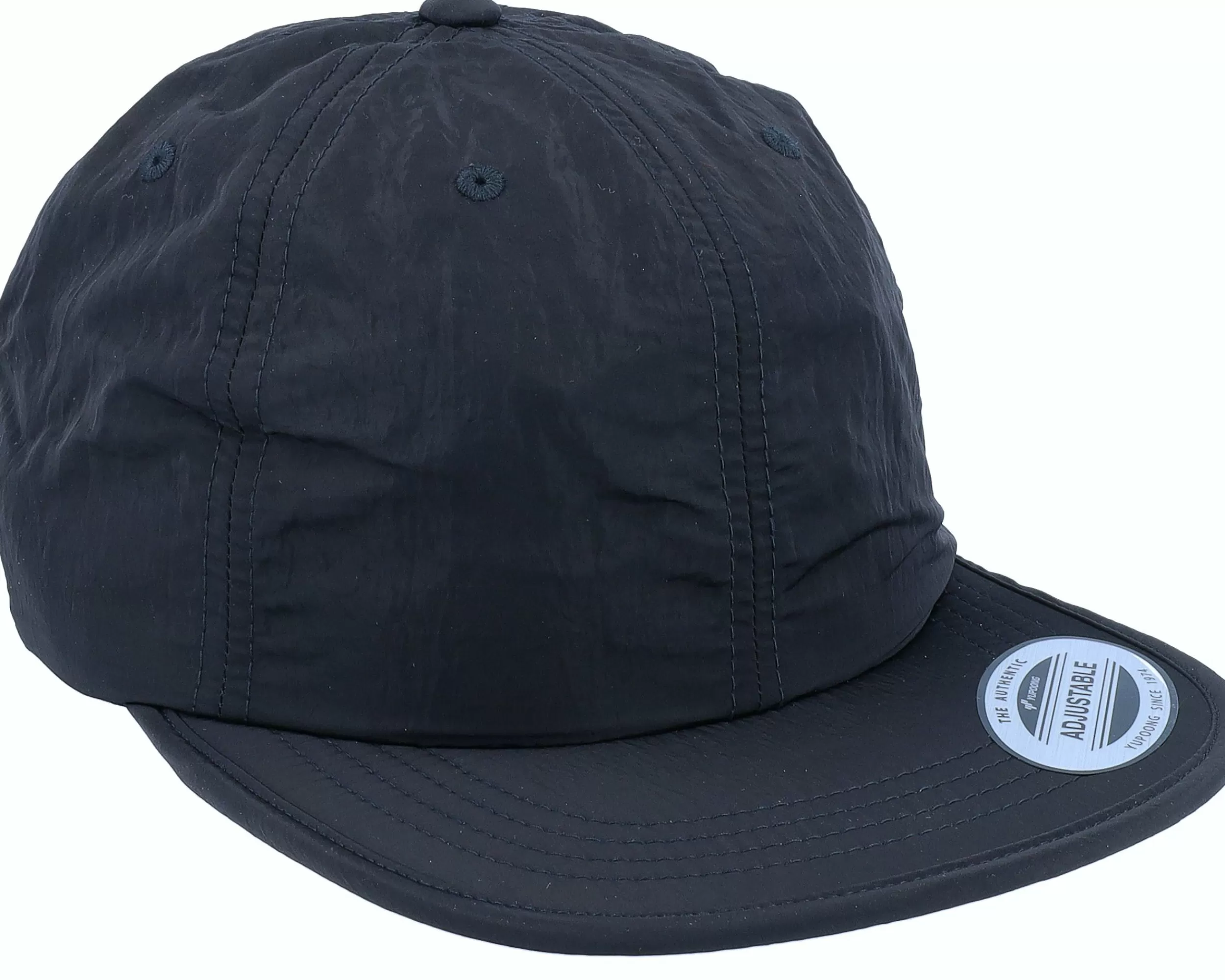 Yupoong Nylon Cap Black Fitted - -Unisex Fitted