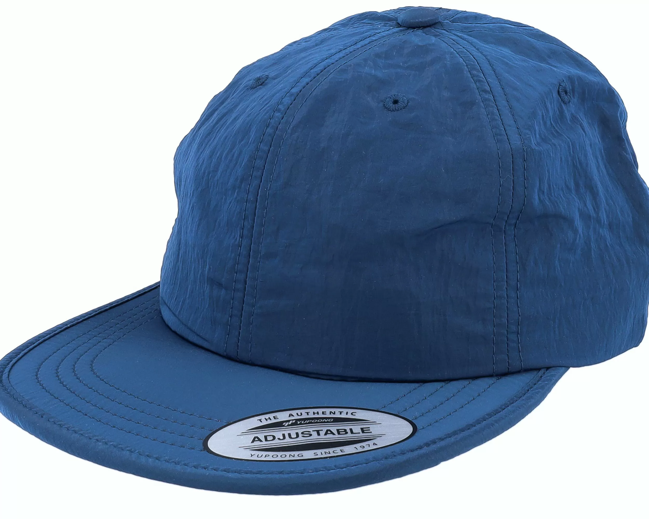 Yupoong Nylon Cap Blue Fitted - -Unisex Fitted