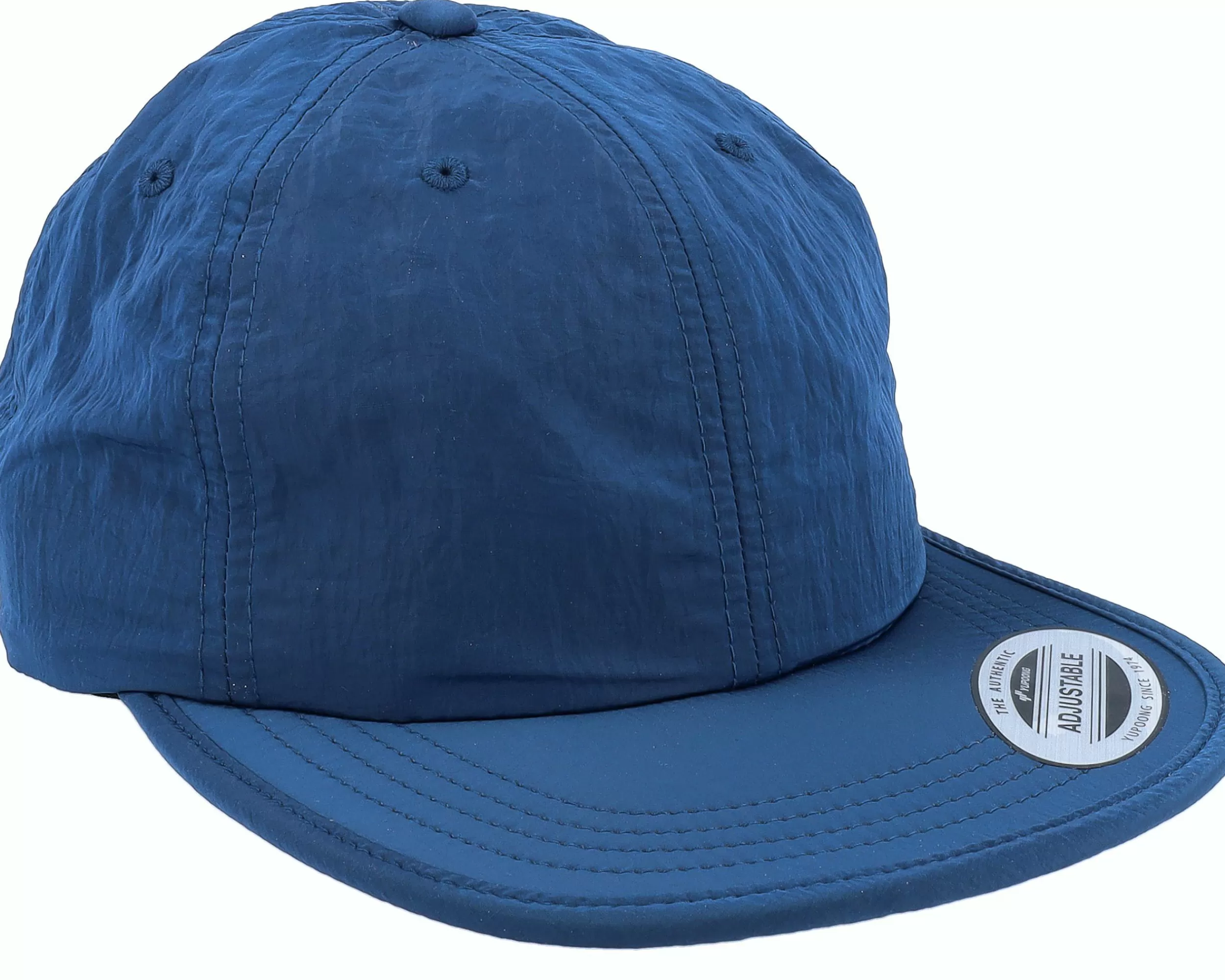 Yupoong Nylon Cap Blue Fitted - -Unisex Fitted