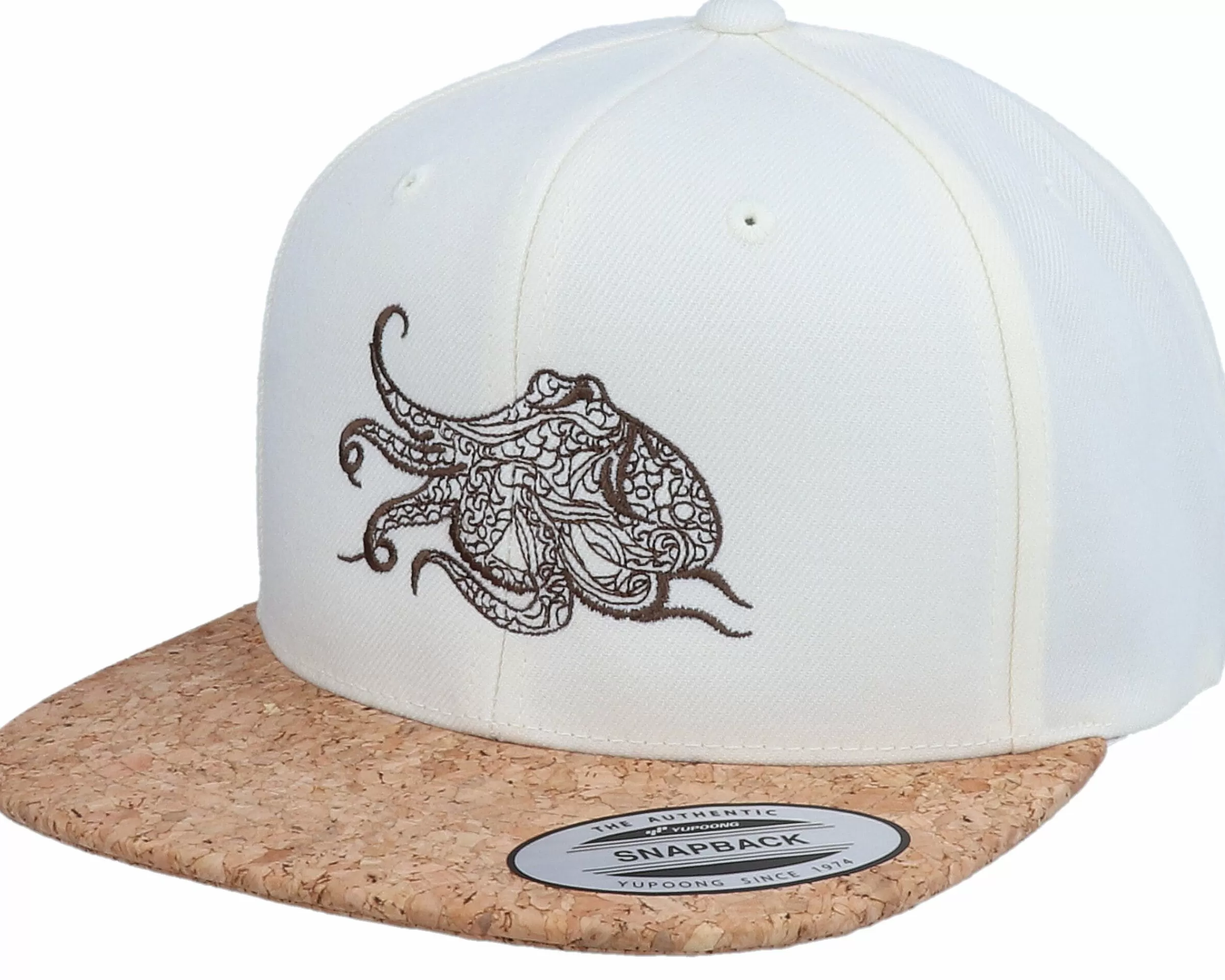 Iconic Octopus Mandala Natural/Cork Snapback - -Unisex Snapback