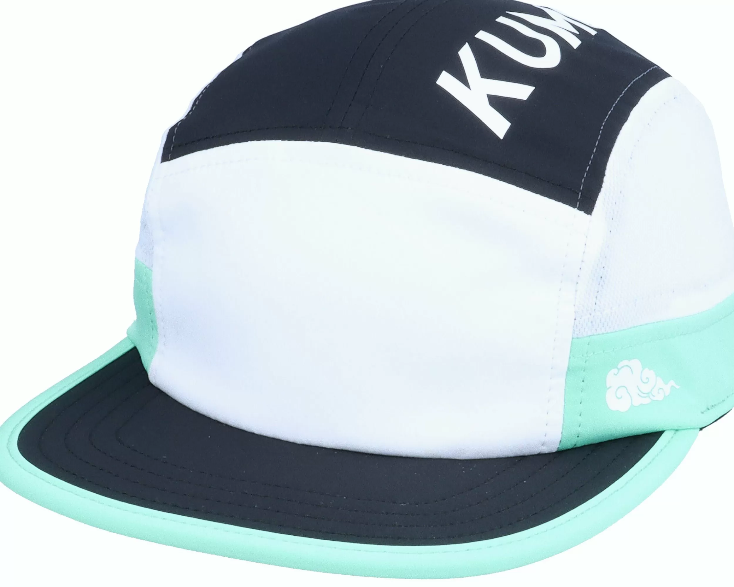 Kumo On Top Cloudfit White/Black/Teal 5-Panel - -Unisex 5-Panel