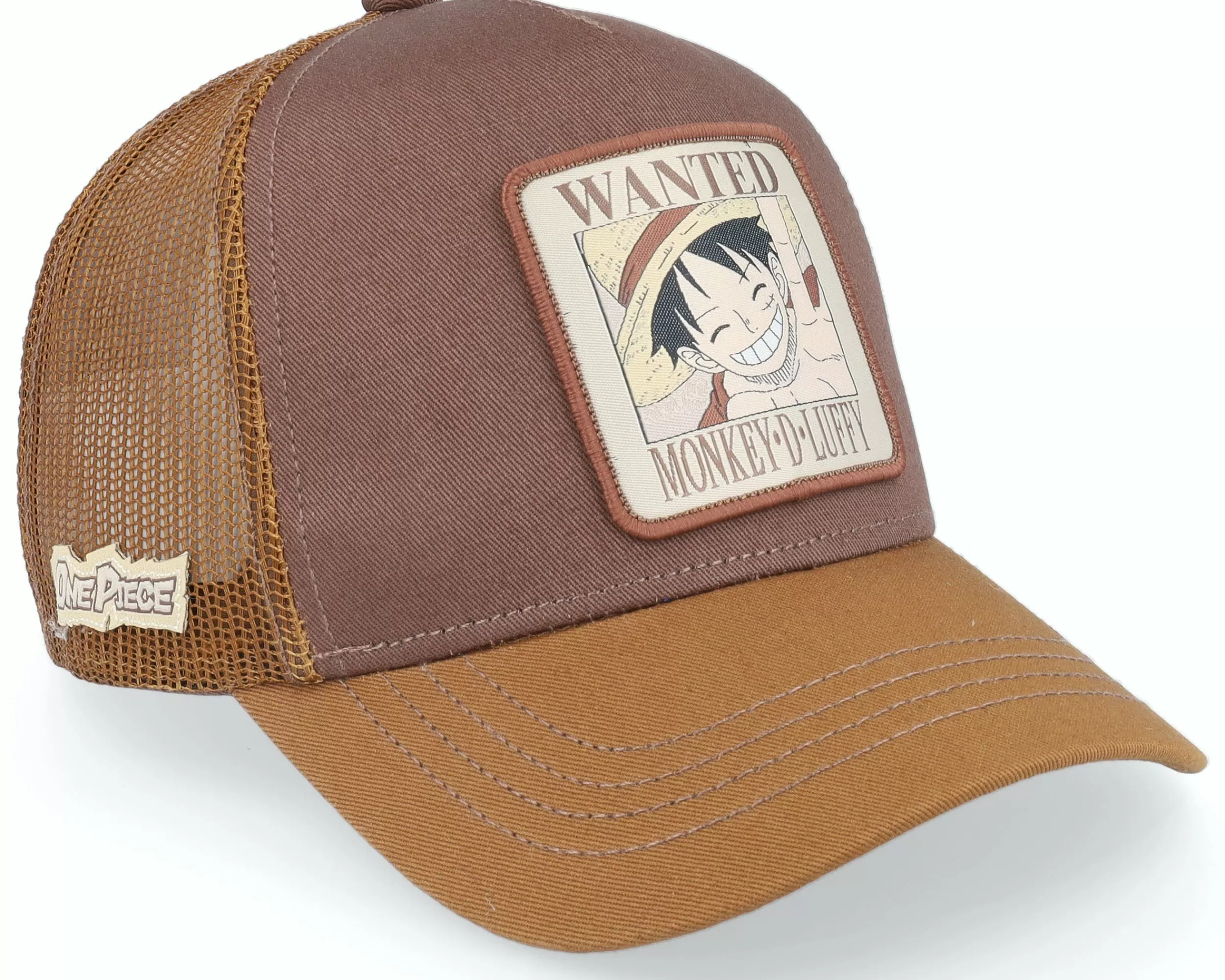 Capslab One Piece Wanted Brown Trucker - -Unisex Trucker