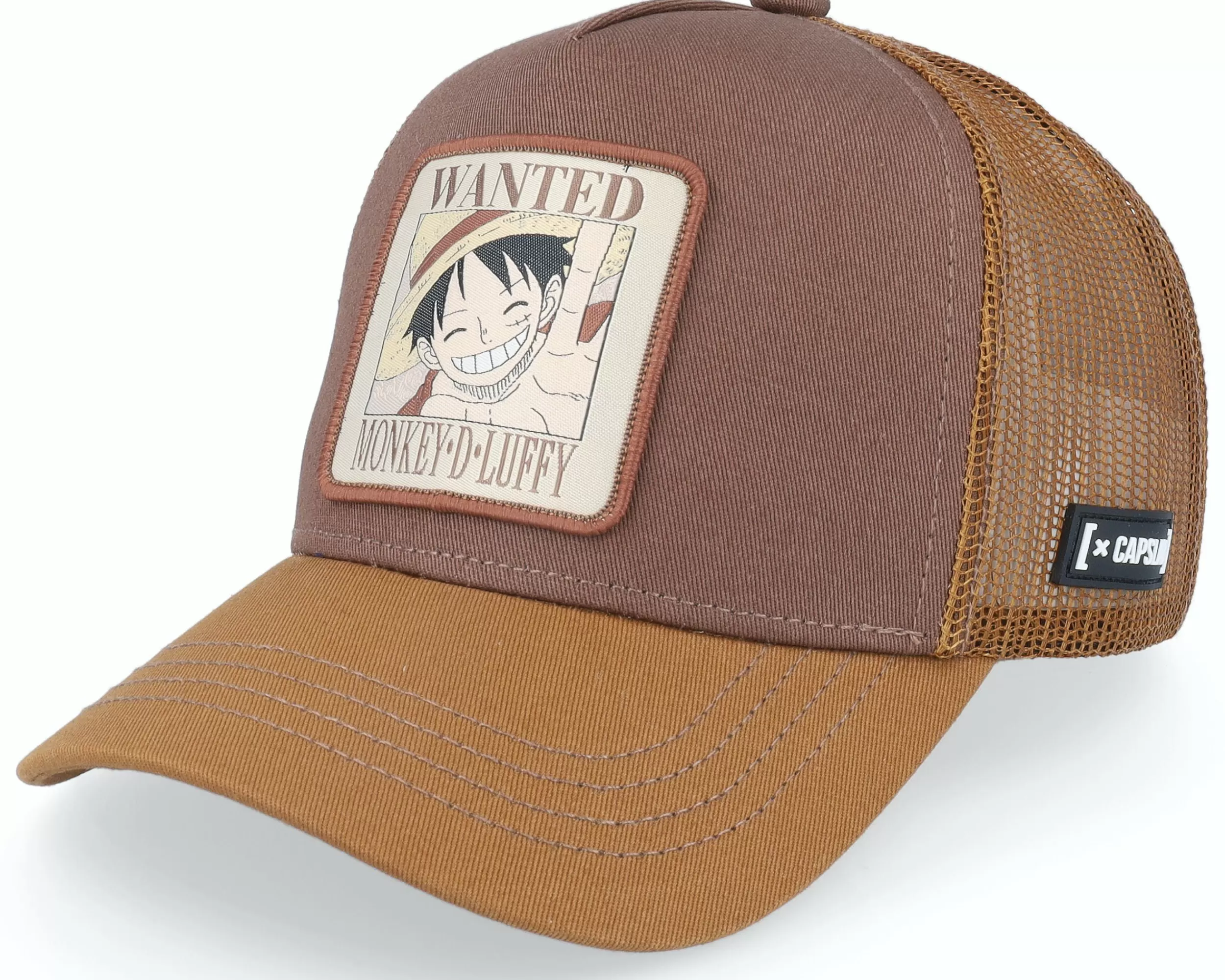 Capslab One Piece Wanted Brown Trucker - -Unisex Trucker