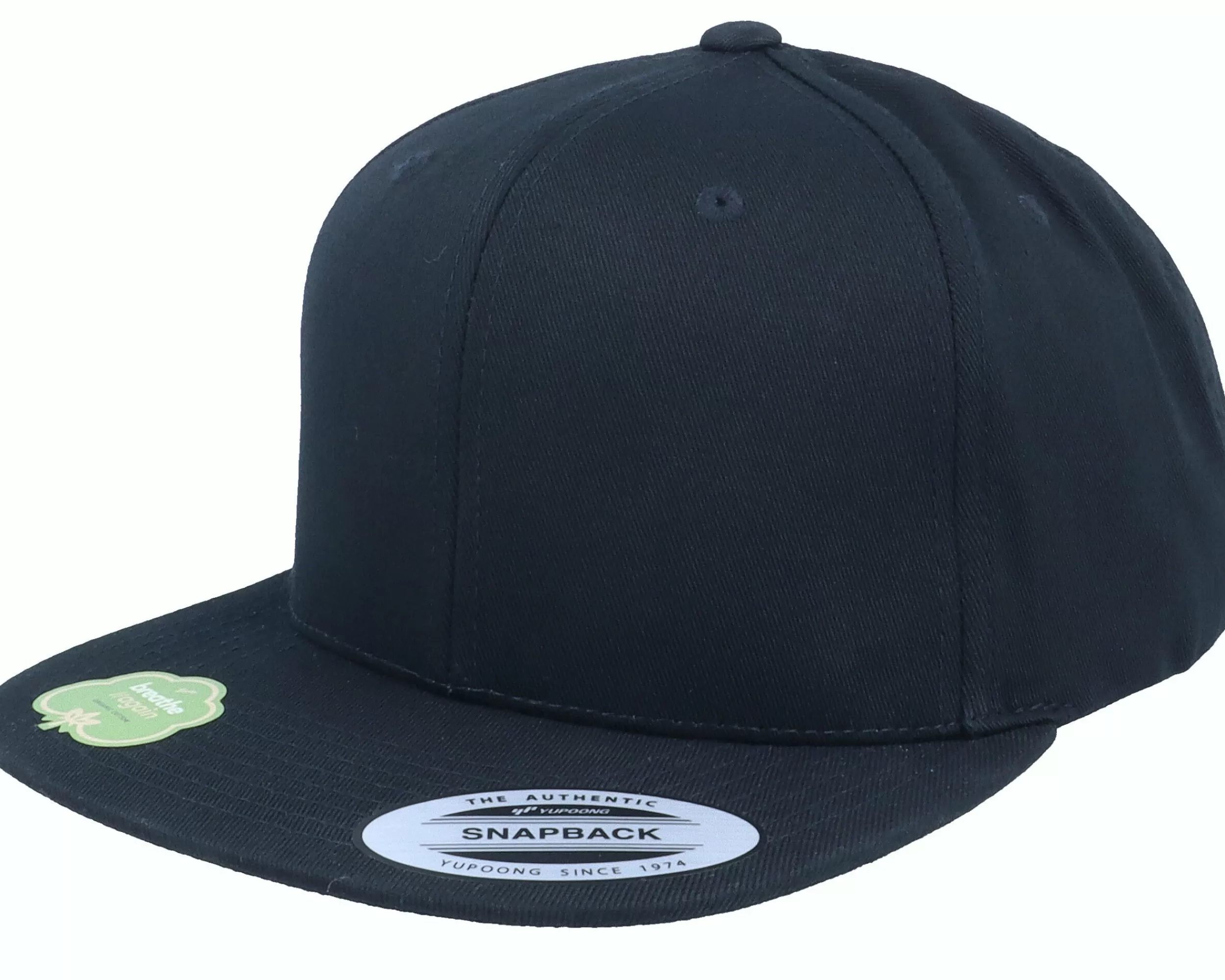 Yupoong Organic Black/Black Snapback - -Unisex Snapback