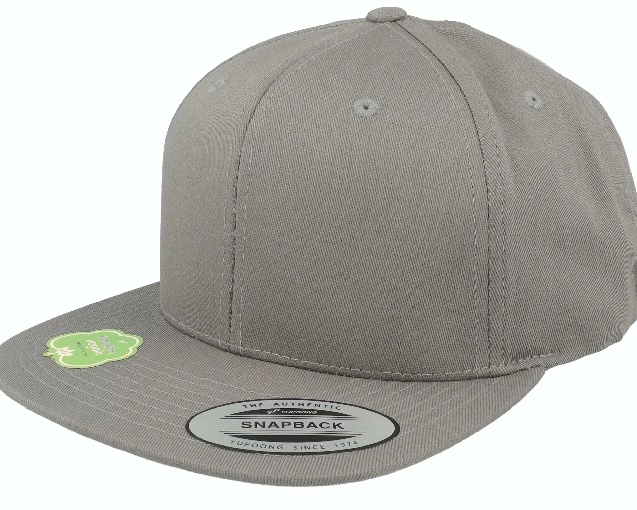 Yupoong Organic Cotton Palegrey Snapback - -Unisex Snapback