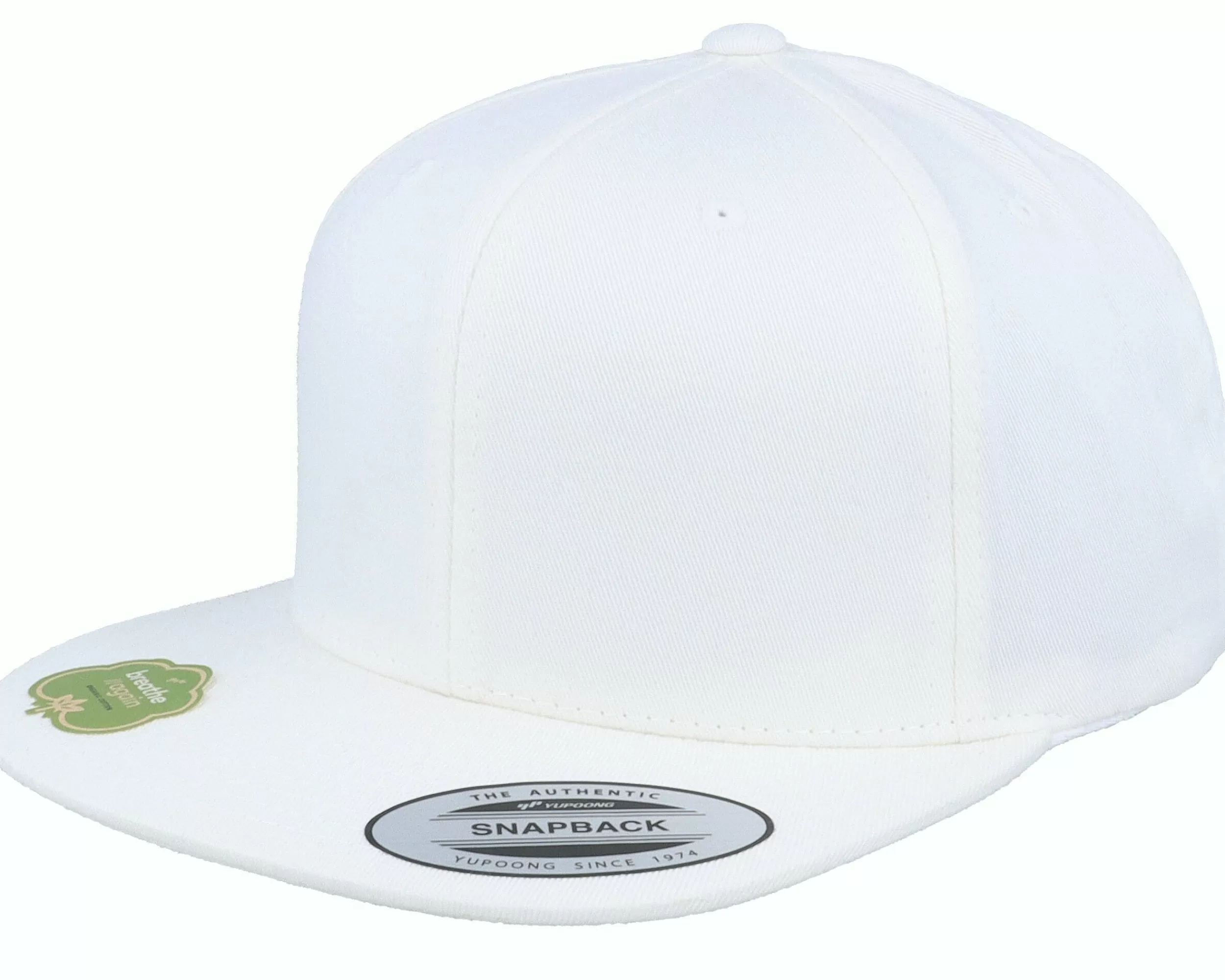 Yupoong Organic White Snapback - -Unisex Snapback