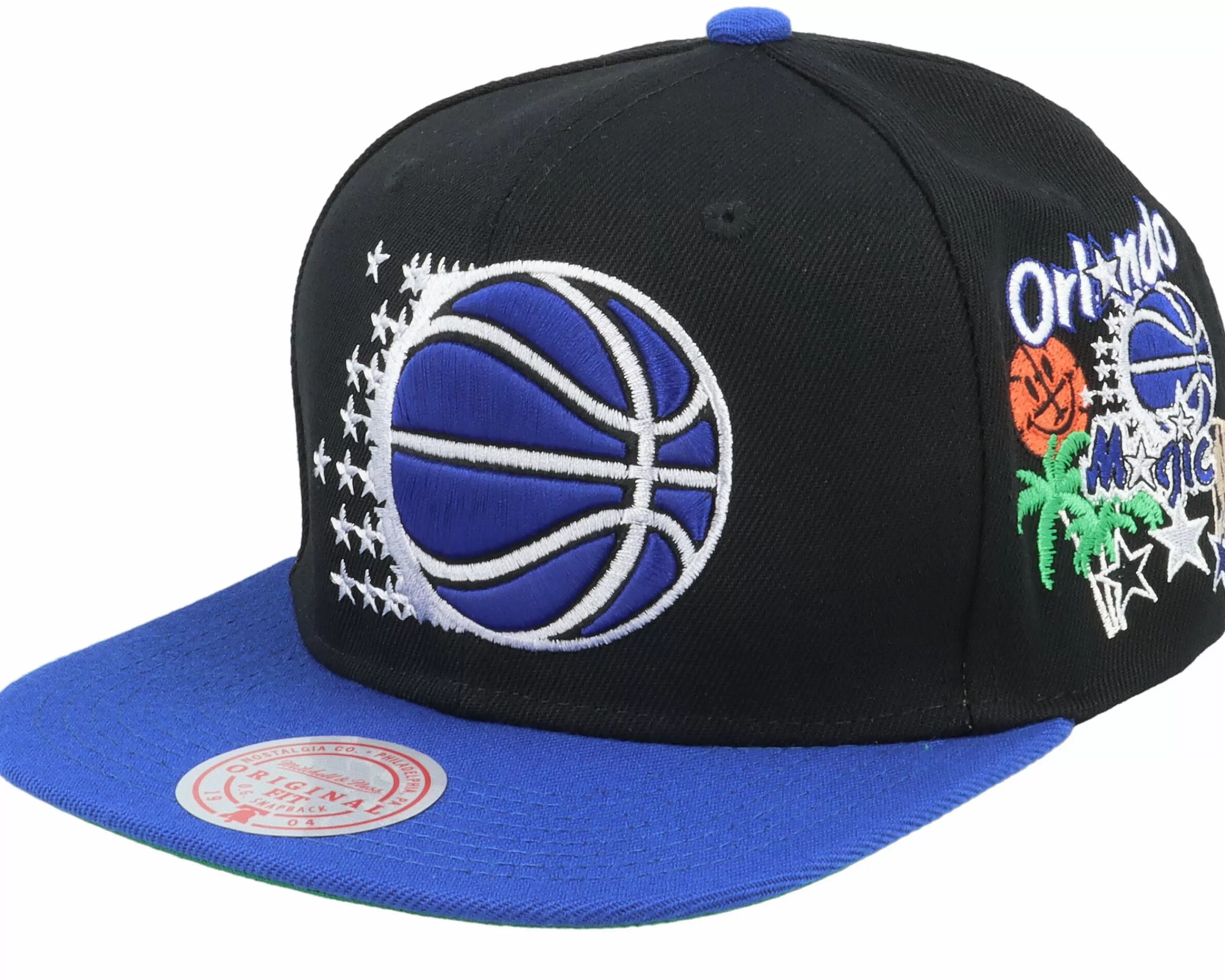 Mitchell & Ness Orlando Magic Patch Overload Black/Blue Snapback - -Unisex Snapback