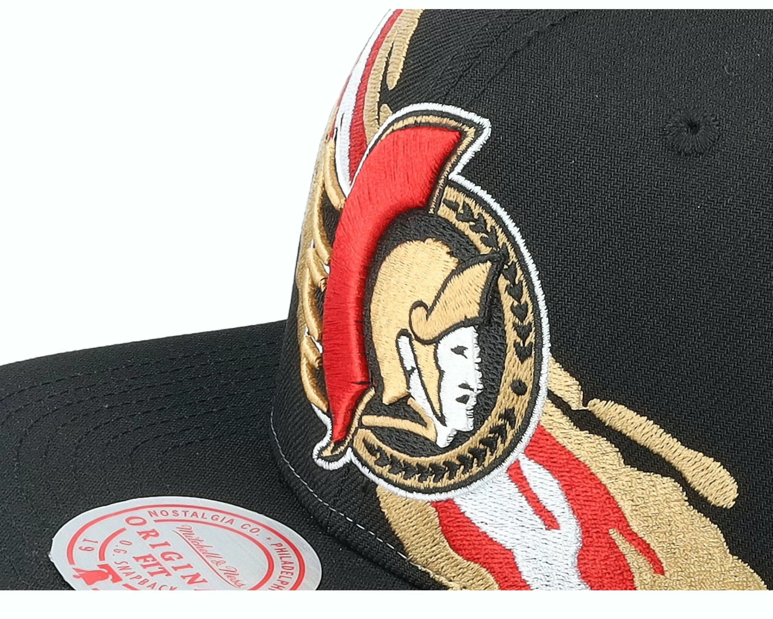 Mitchell & Ness Ottawa Senators Vintage Paintbrush Black Snapback - -Unisex Snapback