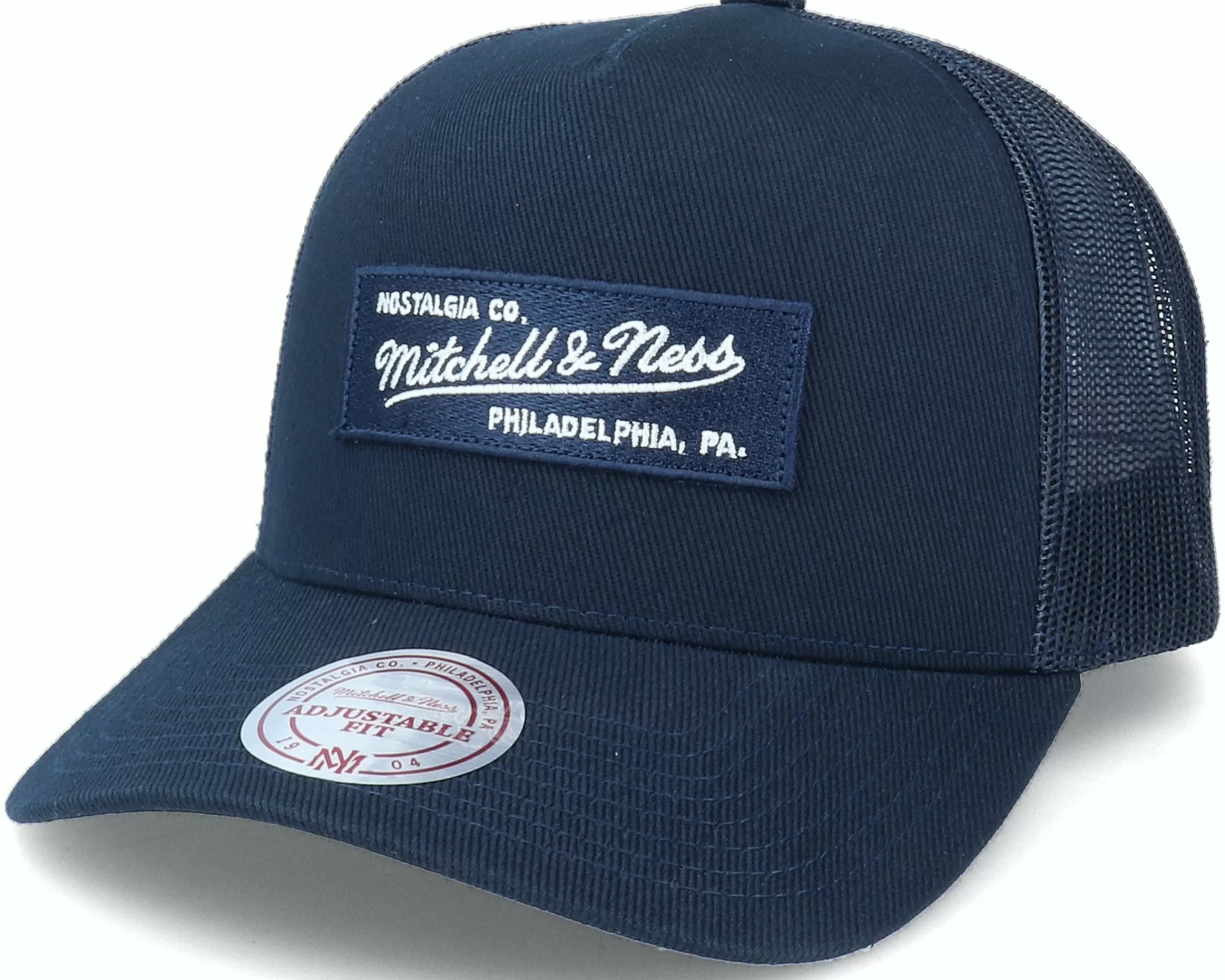 Mitchell & Ness Own Brand Box Logo Navy Trucker - -Unisex Trucker