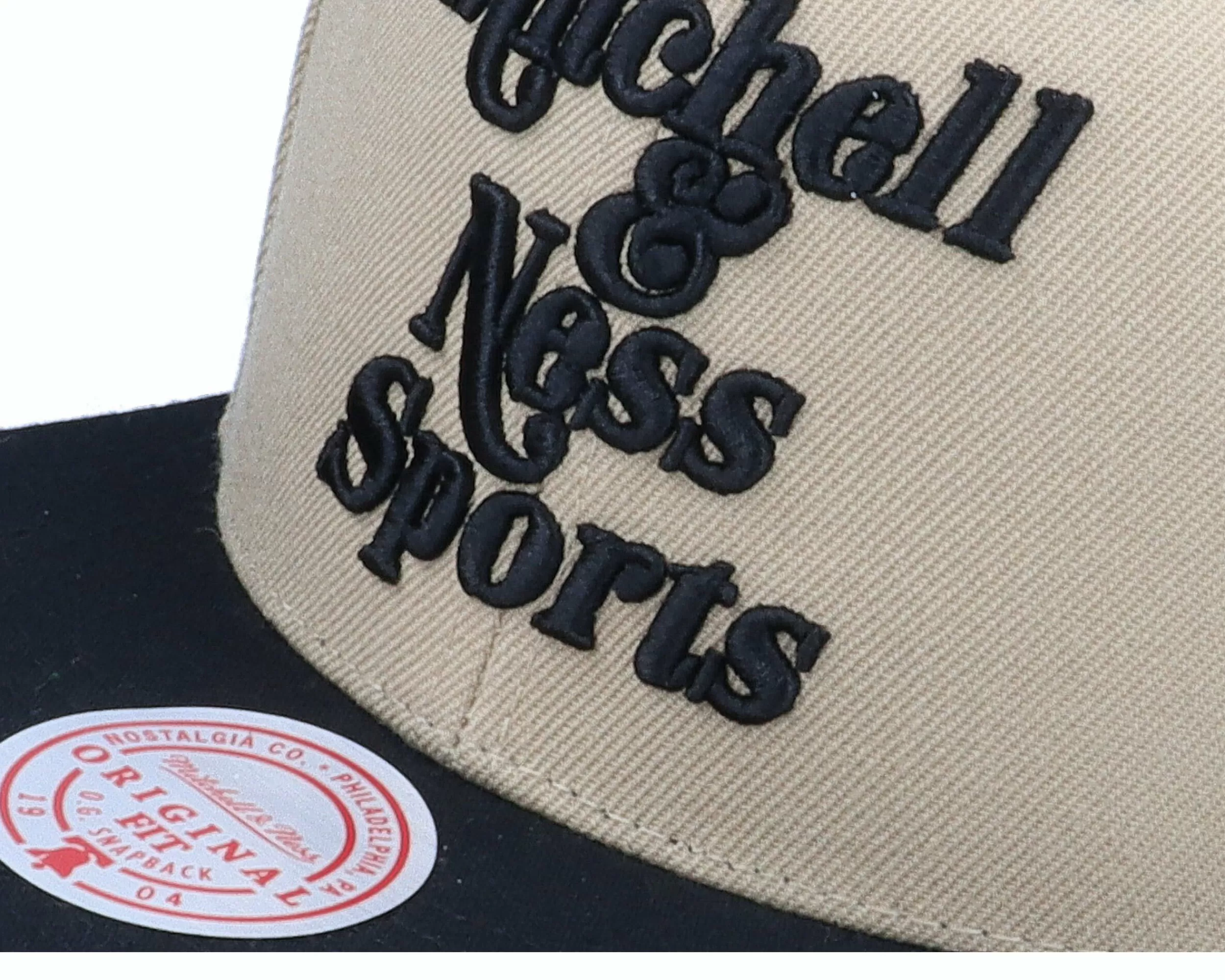 Mitchell & Ness Own Brand Two Tone Retro Black/Tan Snapback - -Unisex Snapback